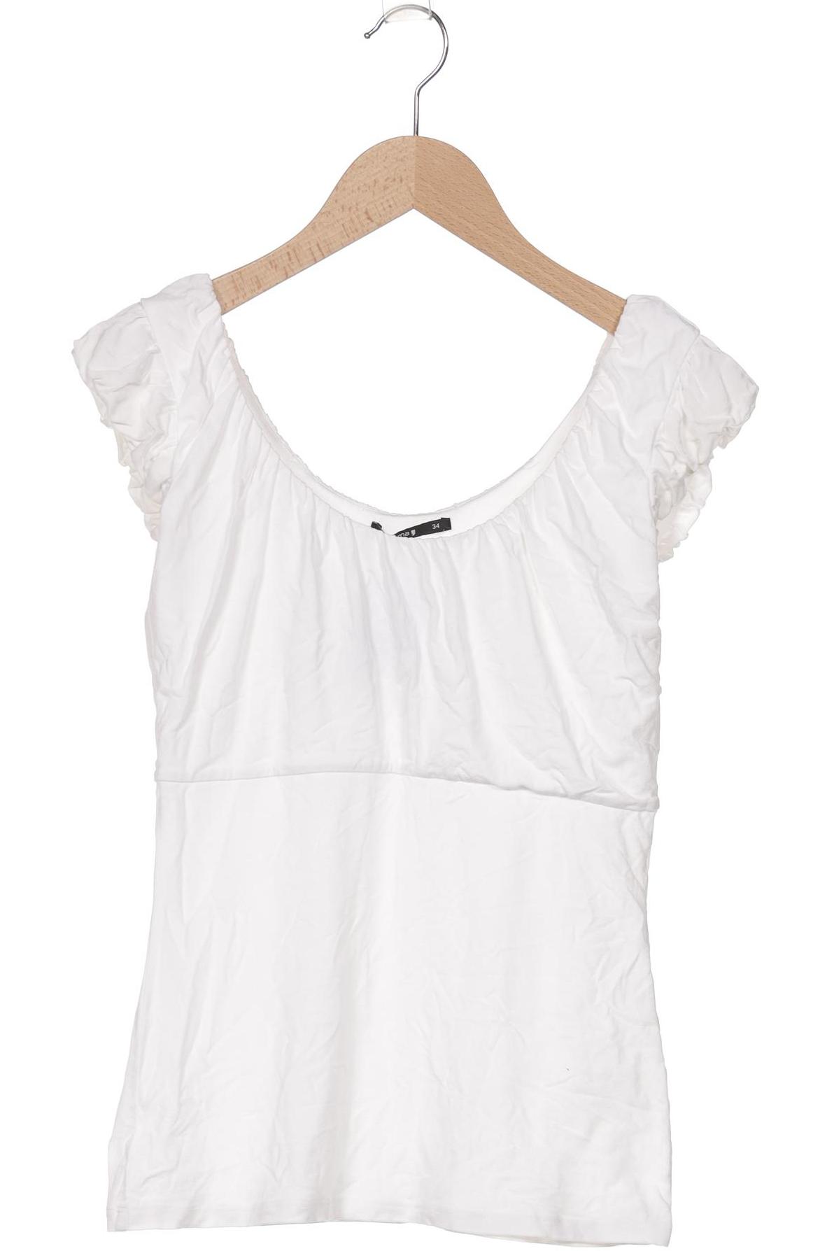 

Comma Damen T-Shirt, weiß, Gr. 34