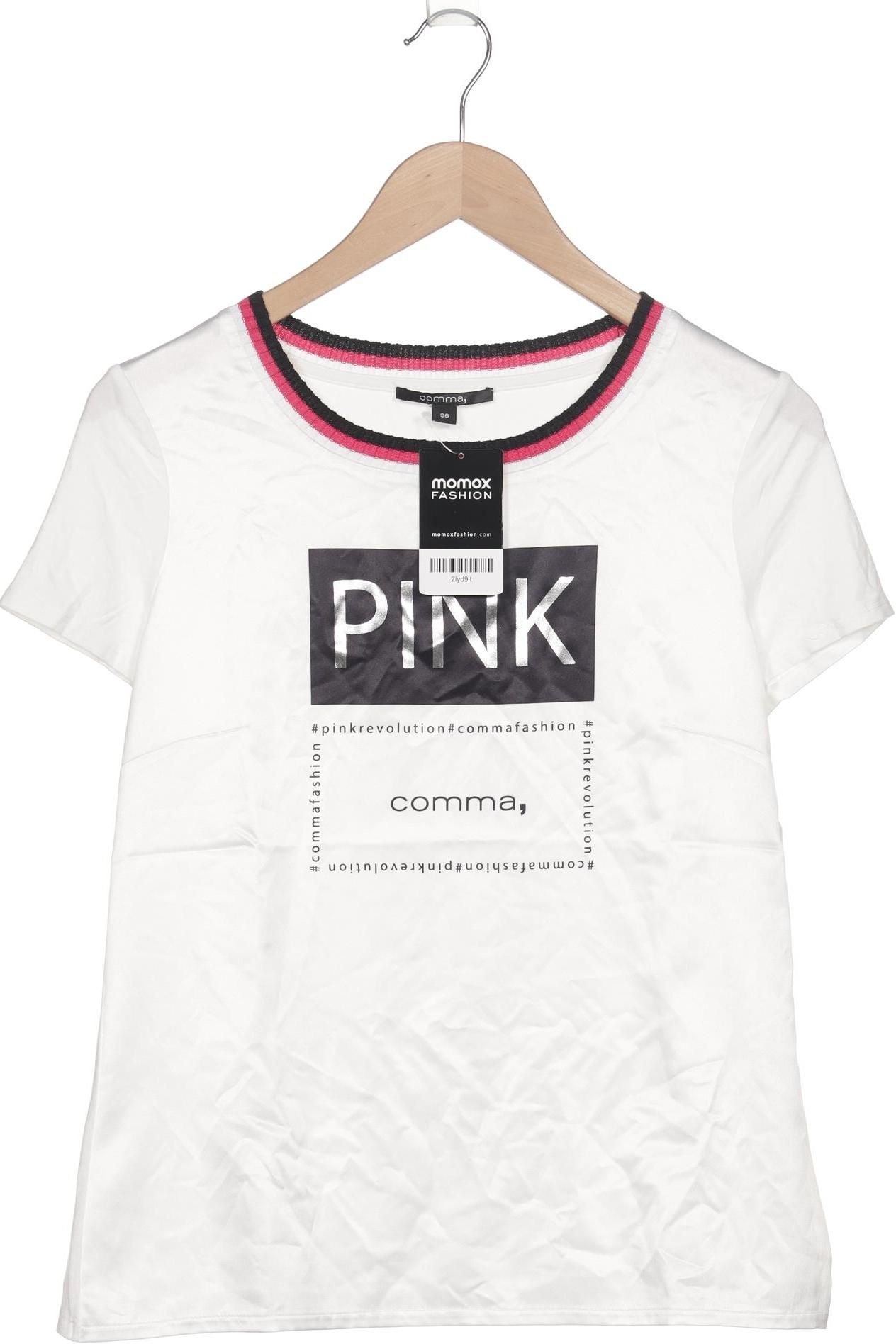 

Comma Damen T-Shirt, weiß, Gr. 36