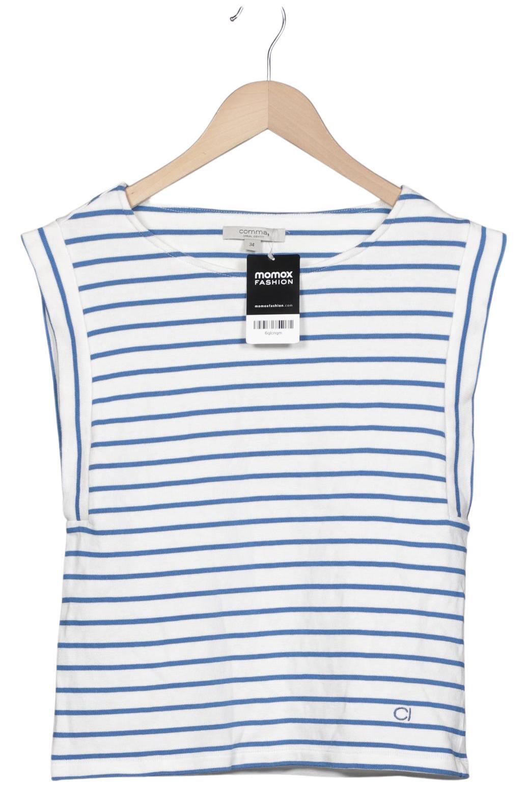 

Comma Damen T-Shirt, weiß, Gr. 34