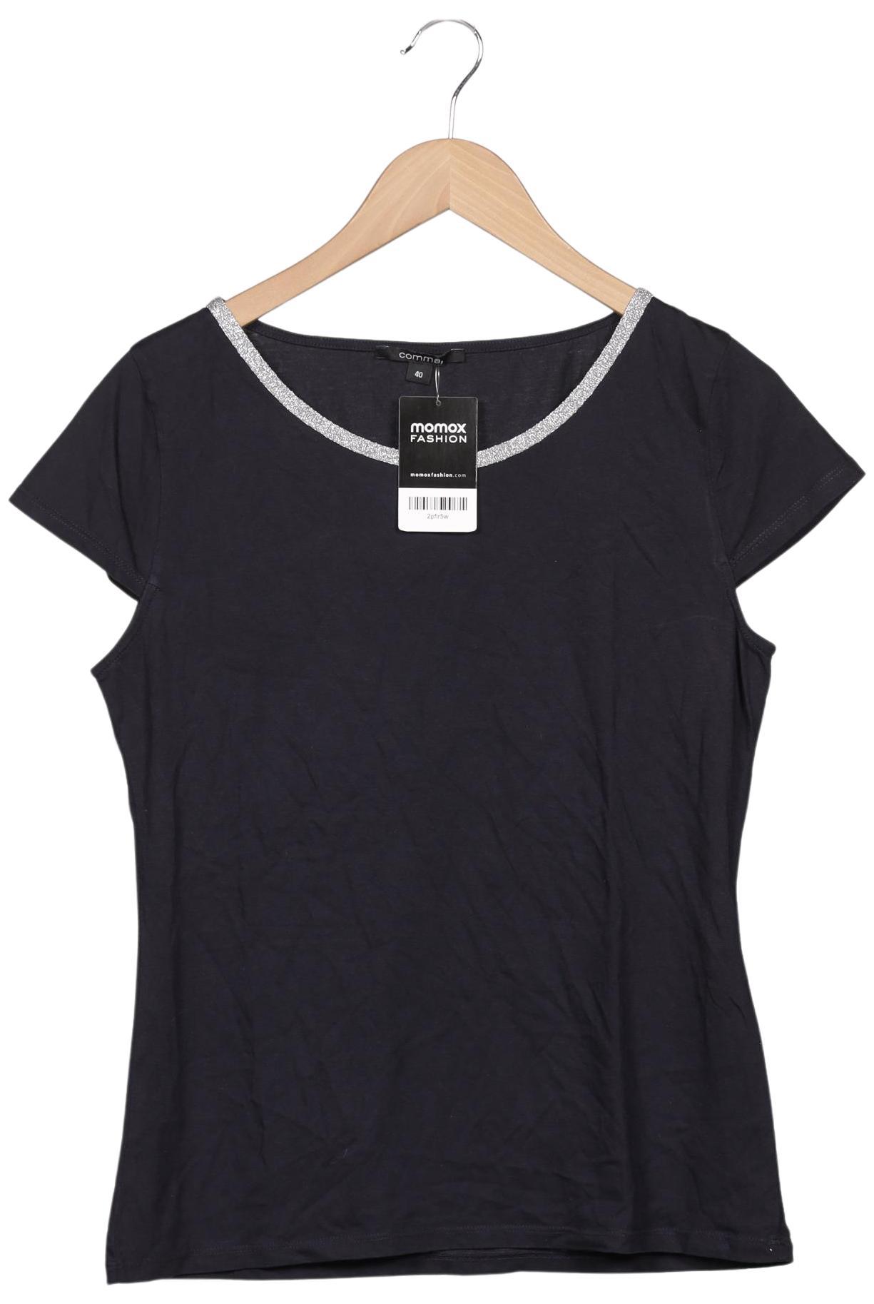 

Comma Damen T-Shirt, marineblau, Gr. 40