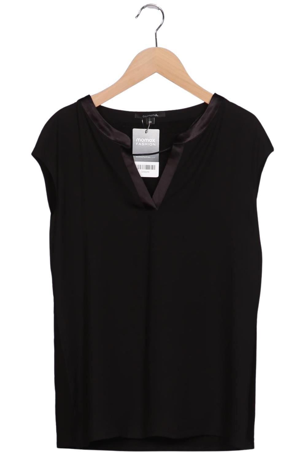 

Comma Damen T-Shirt, schwarz, Gr. 34