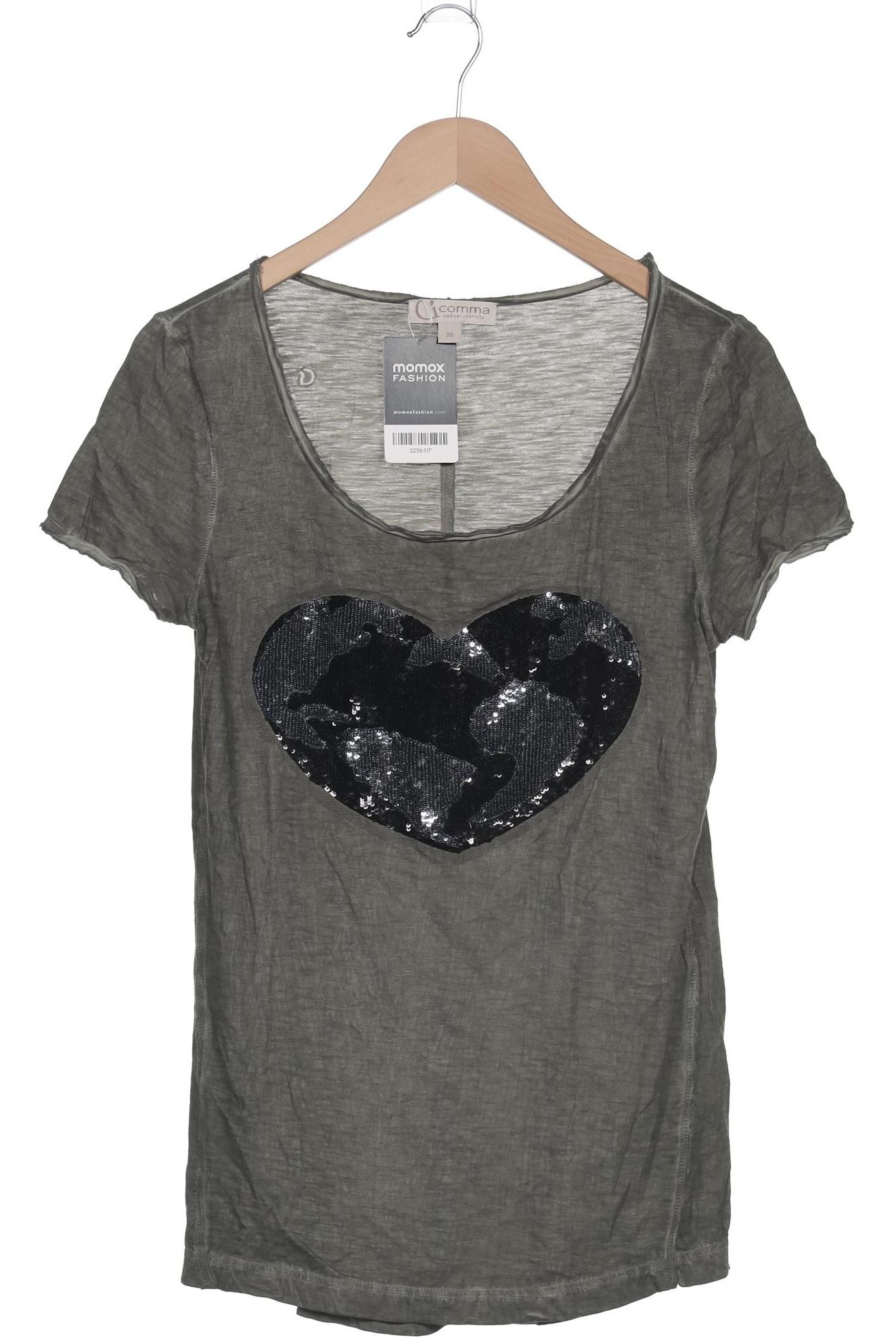

Comma Damen T-Shirt, grün, Gr. 38