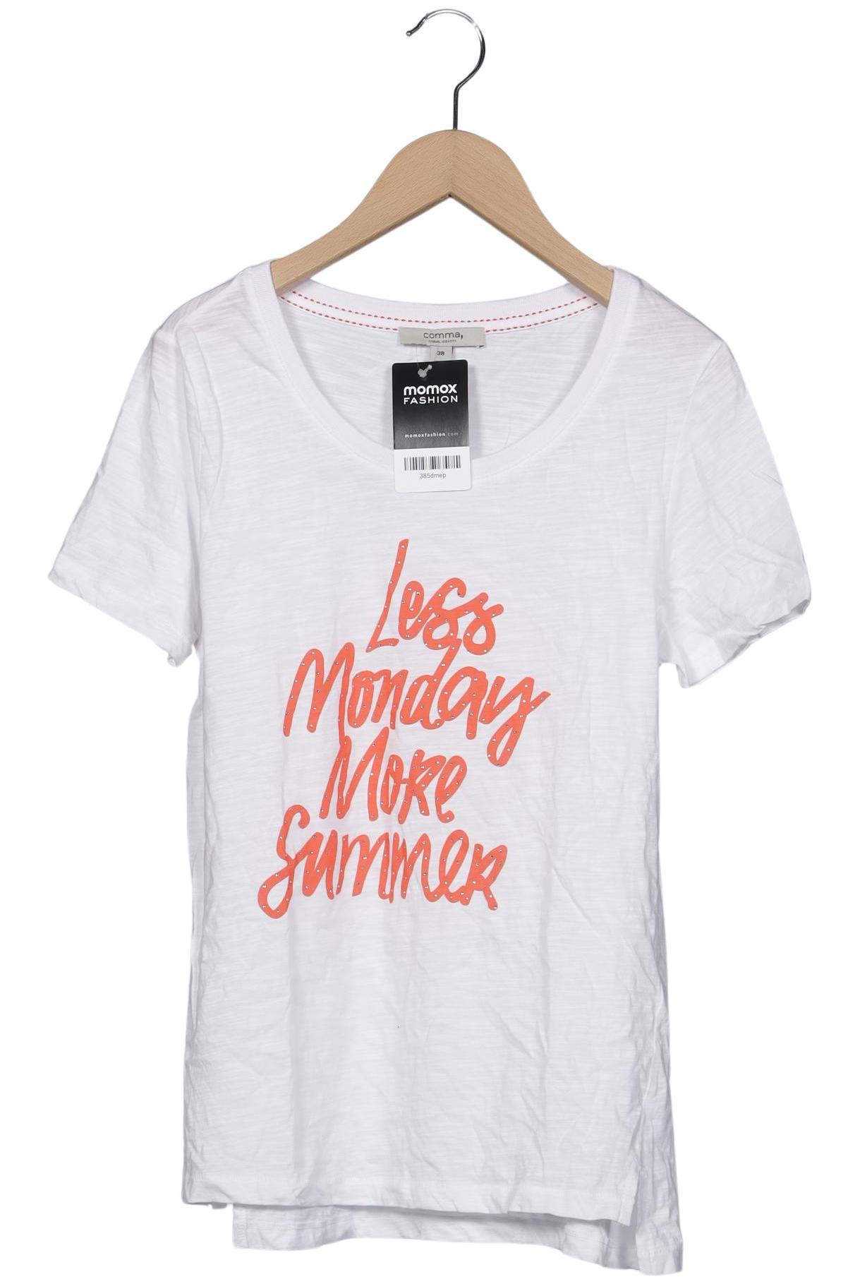 

Comma Damen T-Shirt, weiß, Gr. 38