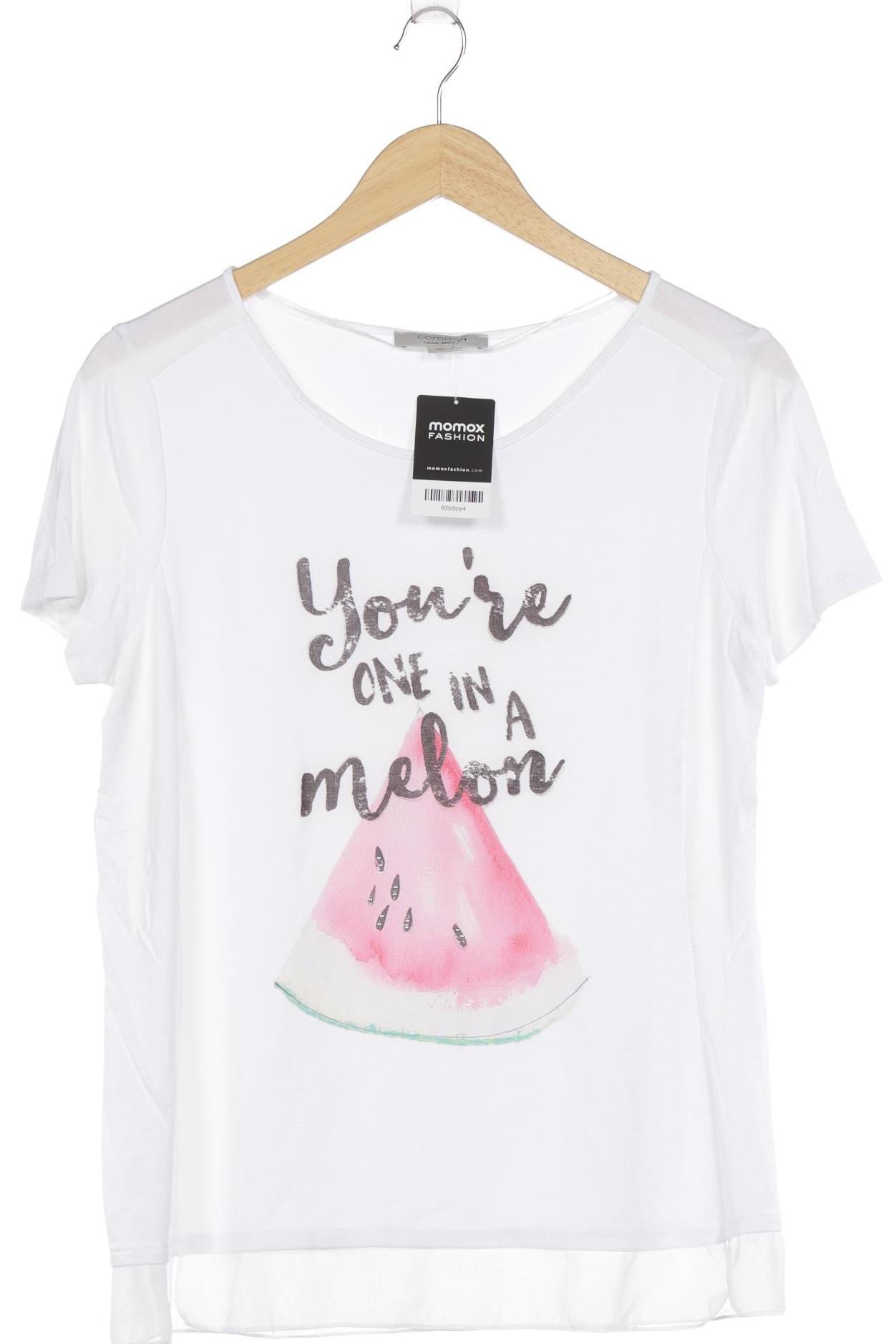 

Comma Damen T-Shirt, weiß, Gr. 40