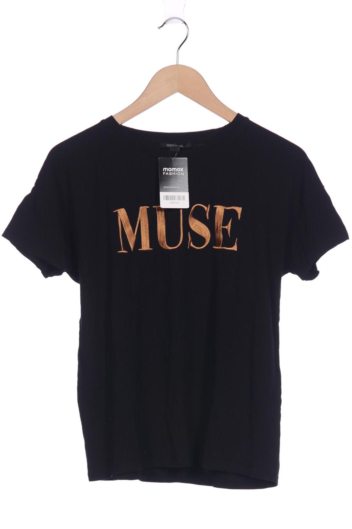 

Comma Damen T-Shirt, schwarz, Gr. 36