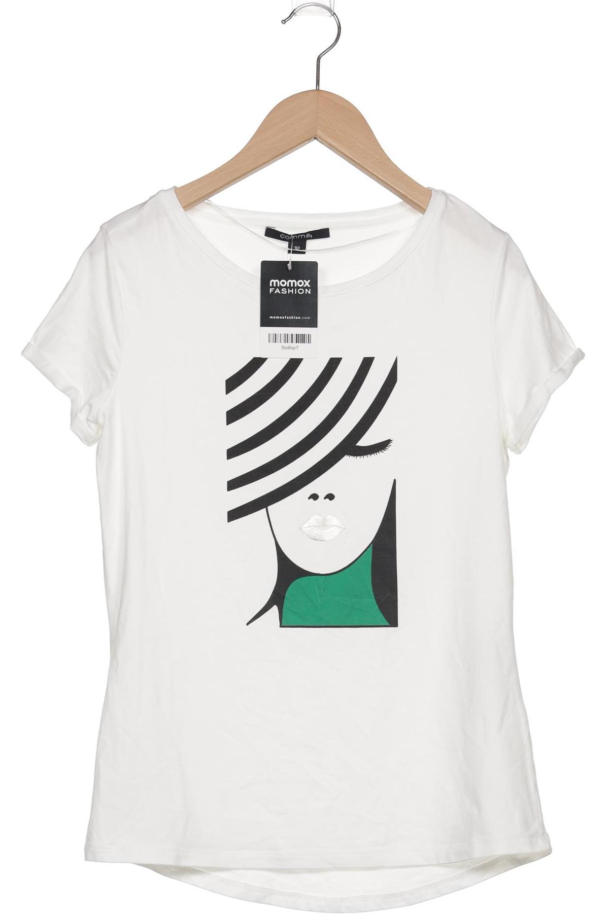 

Comma Damen T-Shirt, weiß, Gr. 32
