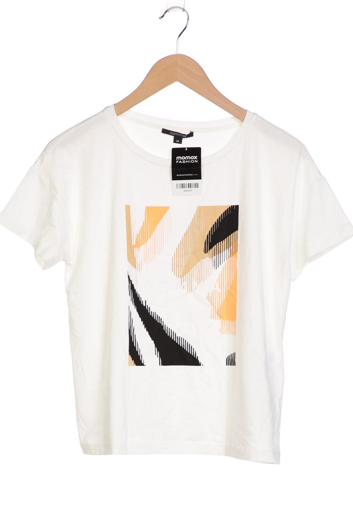 

Comma Damen T-Shirt, weiß, Gr. 36