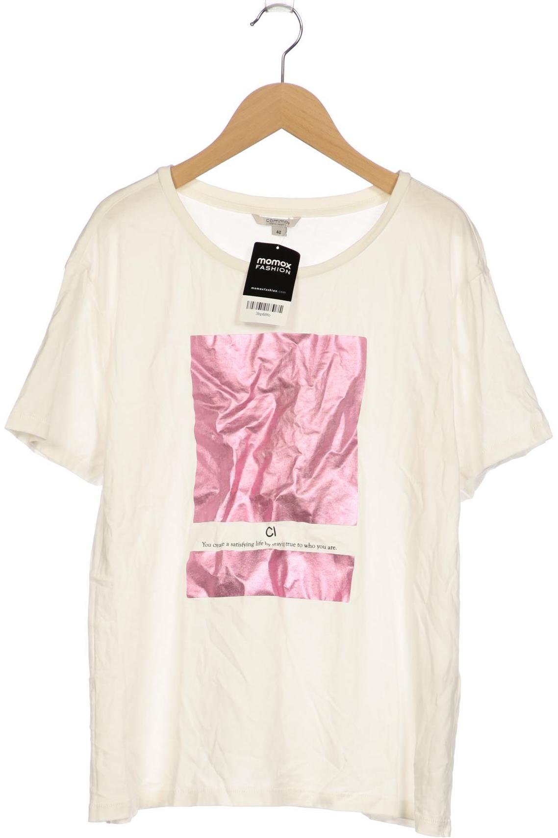 

Comma Damen T-Shirt, weiß, Gr. 42