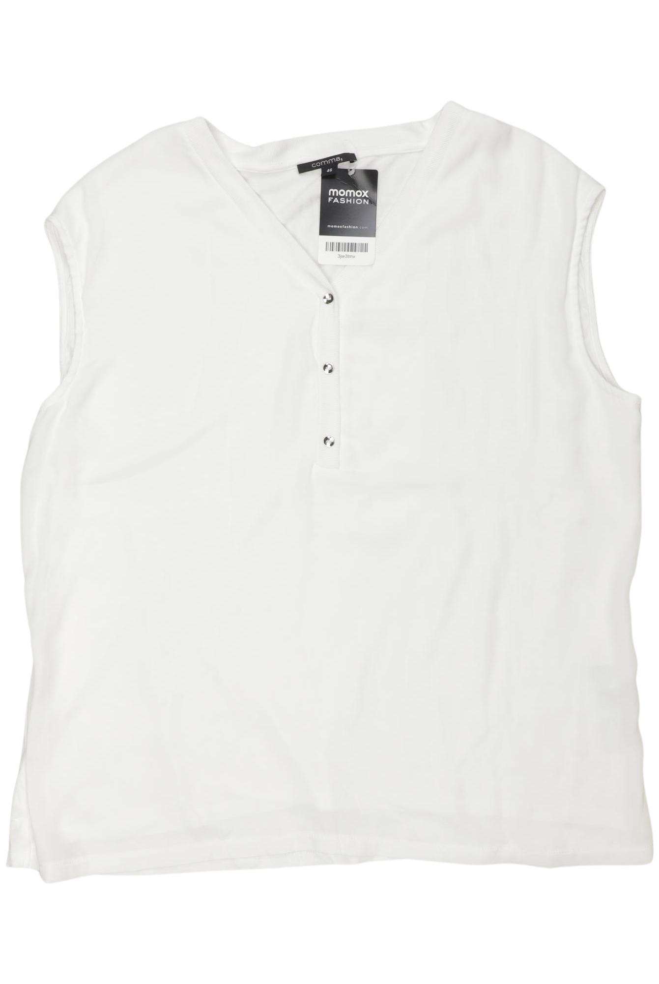 

Comma Damen T-Shirt, weiß, Gr. 46