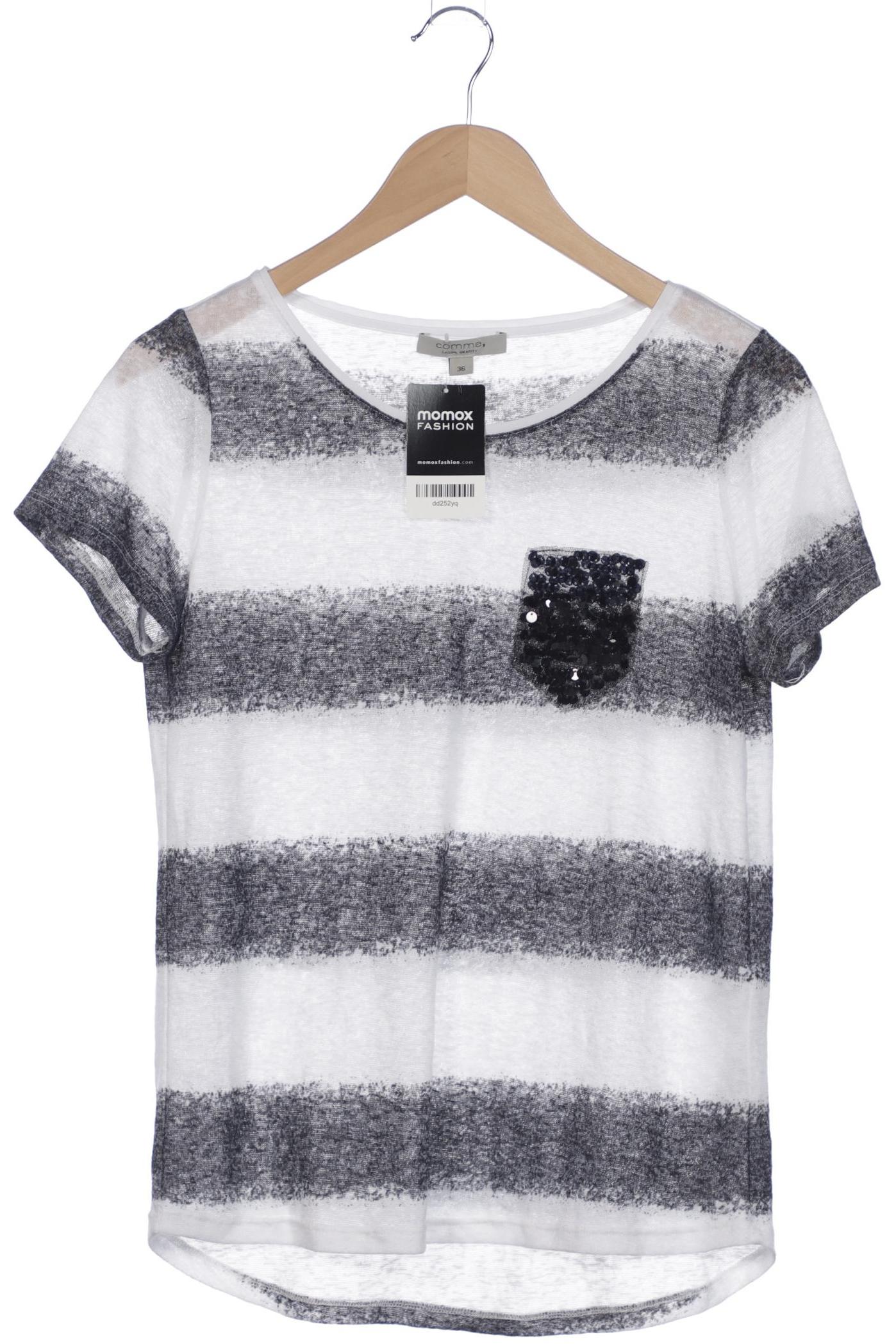 

Comma Damen T-Shirt, weiß, Gr. 36