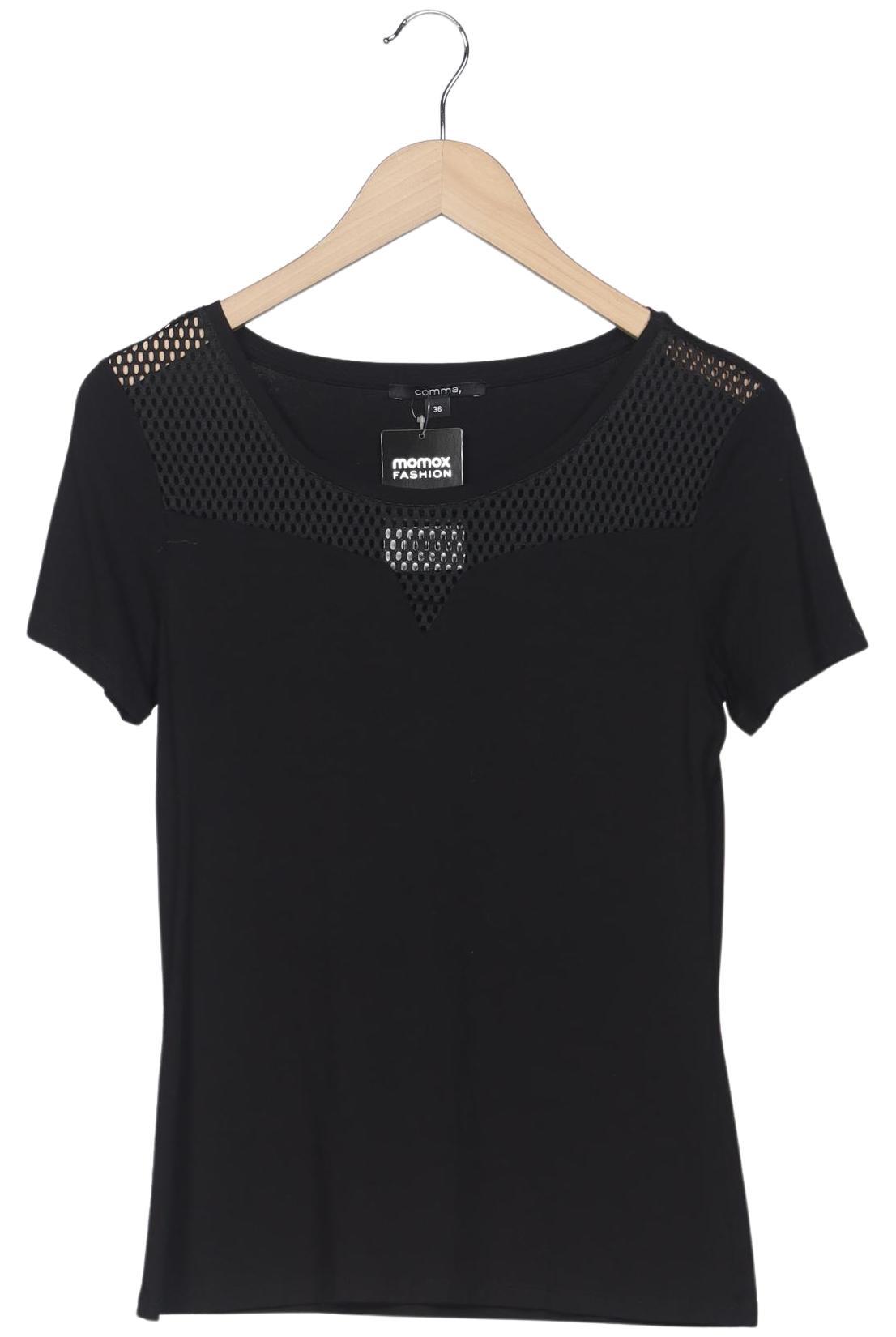 

Comma Damen T-Shirt, schwarz, Gr. 36