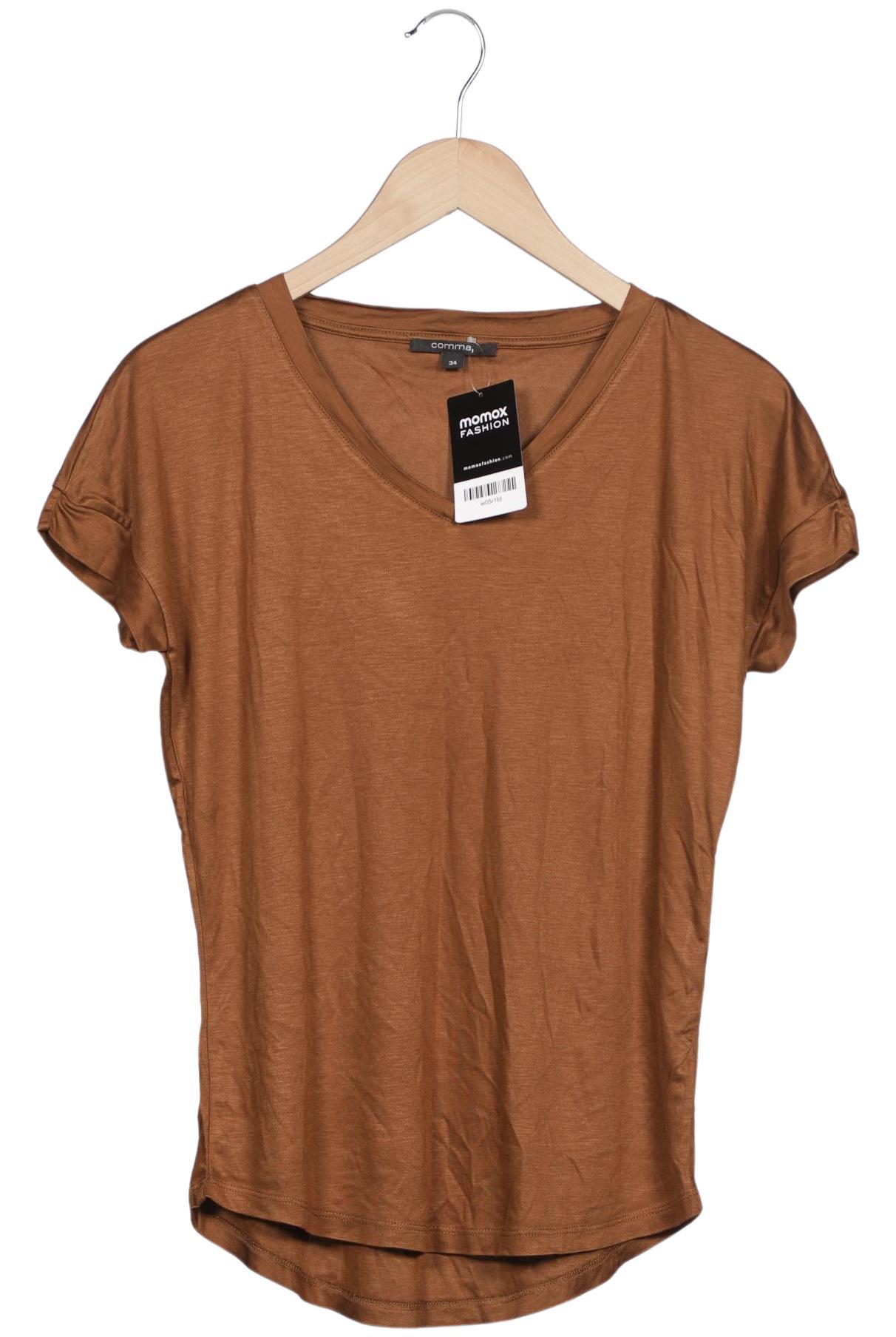 

Comma Damen T-Shirt, braun, Gr. 34