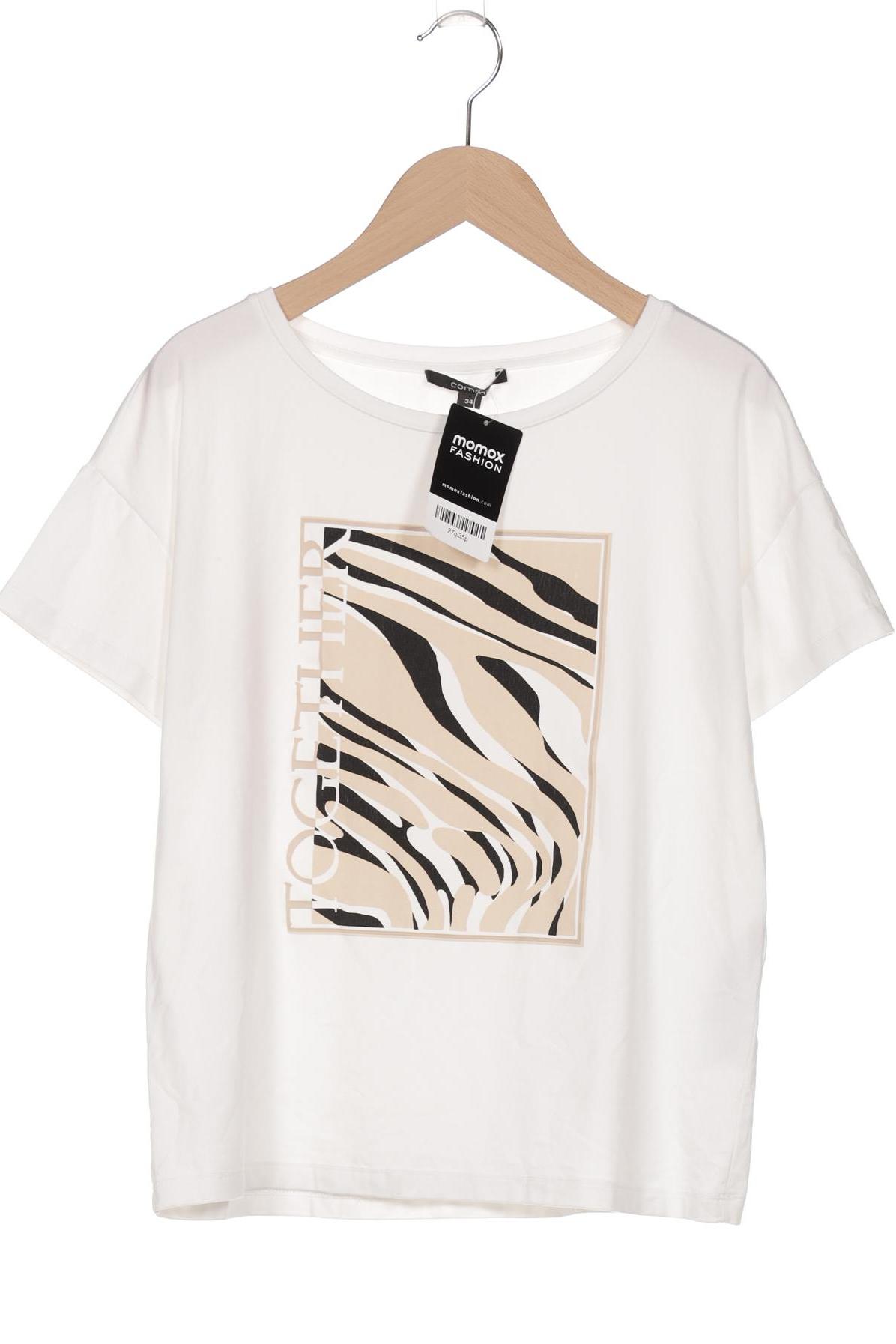 

Comma Damen T-Shirt, weiß, Gr. 34