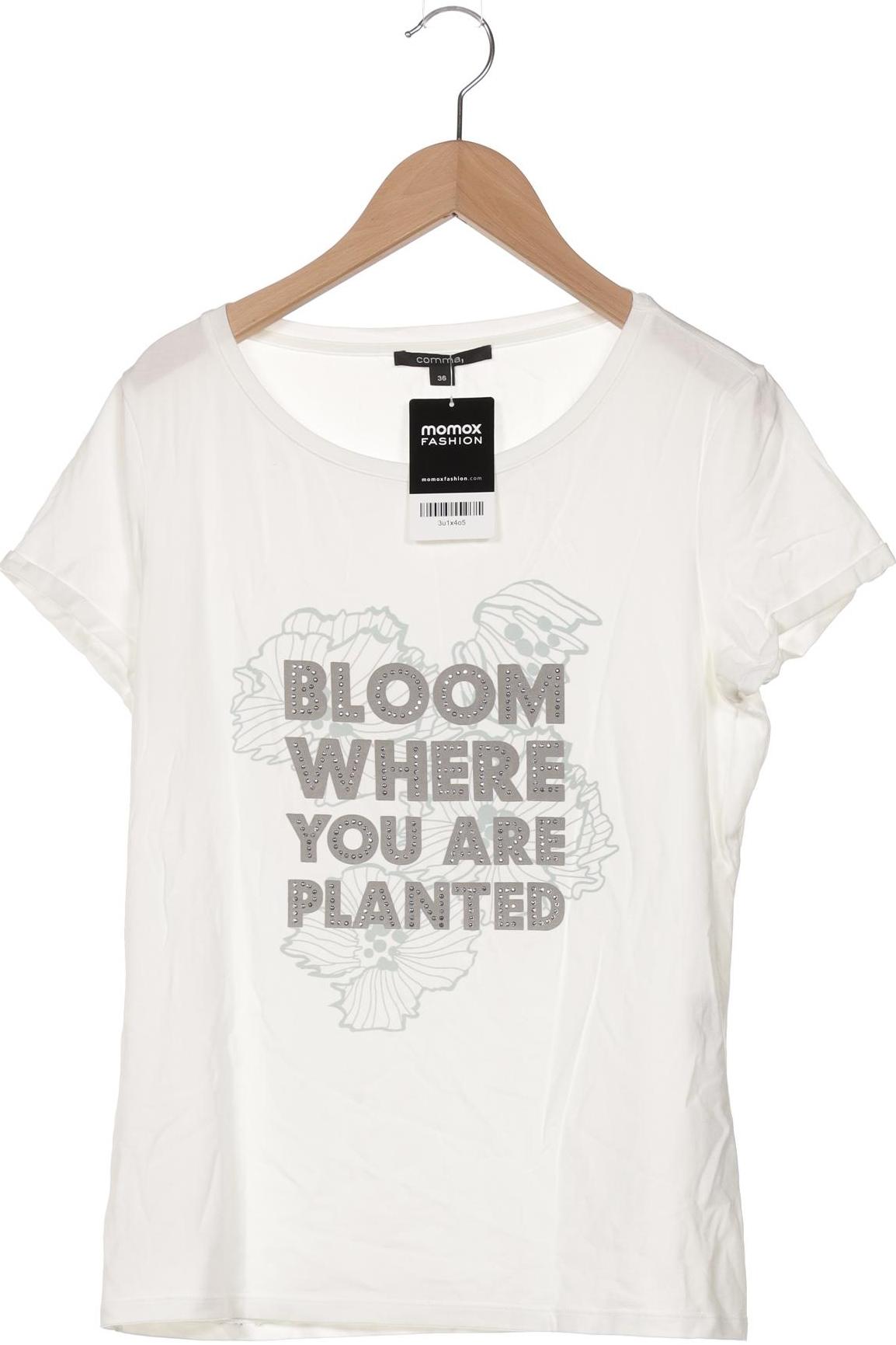 

Comma Damen T-Shirt, weiß, Gr. 36