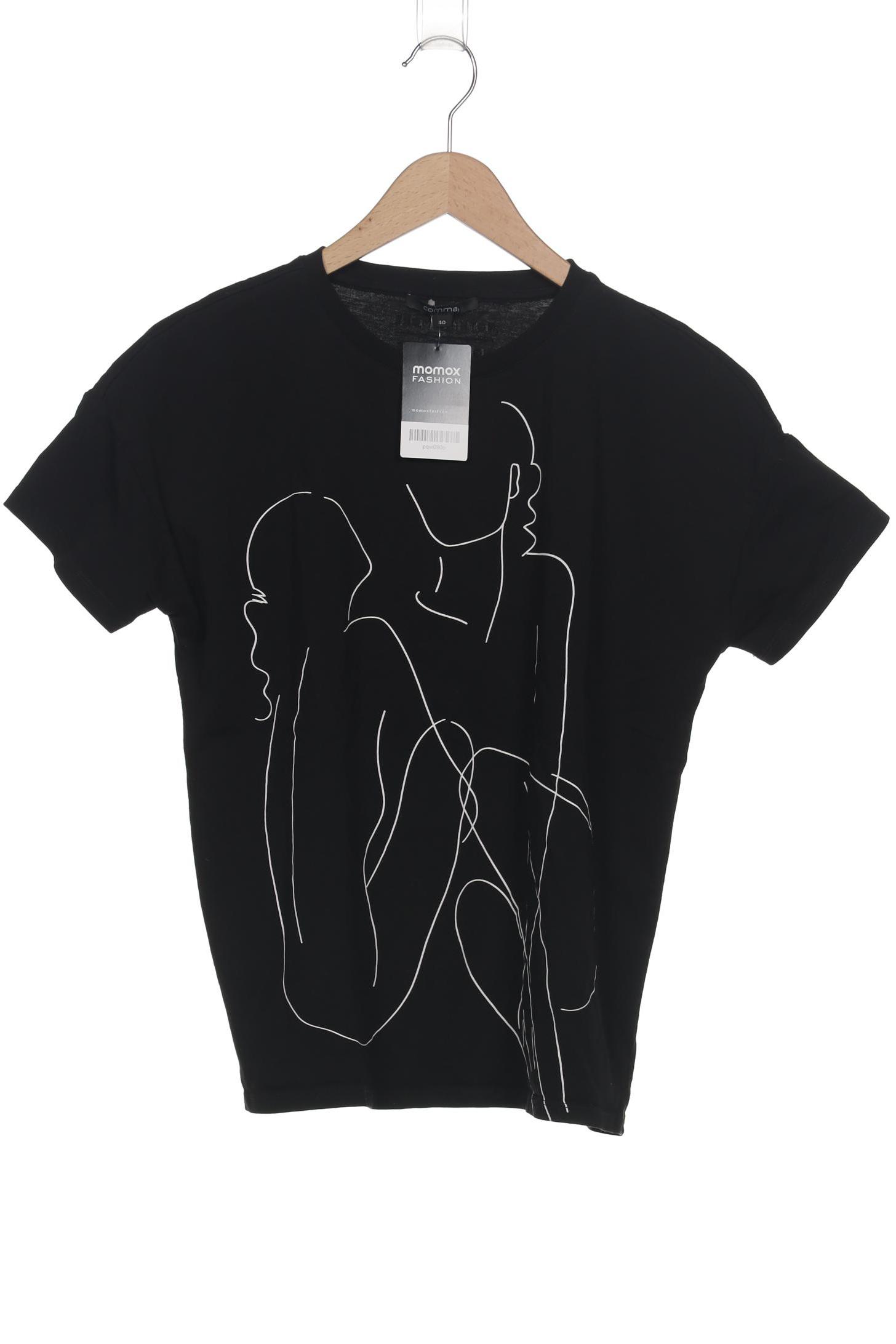 

Comma Damen T-Shirt, schwarz, Gr. 40