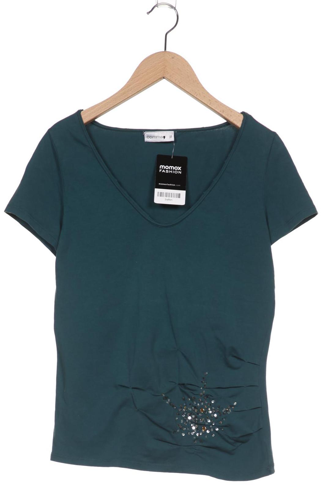 

Comma Damen T-Shirt, türkis, Gr. 38
