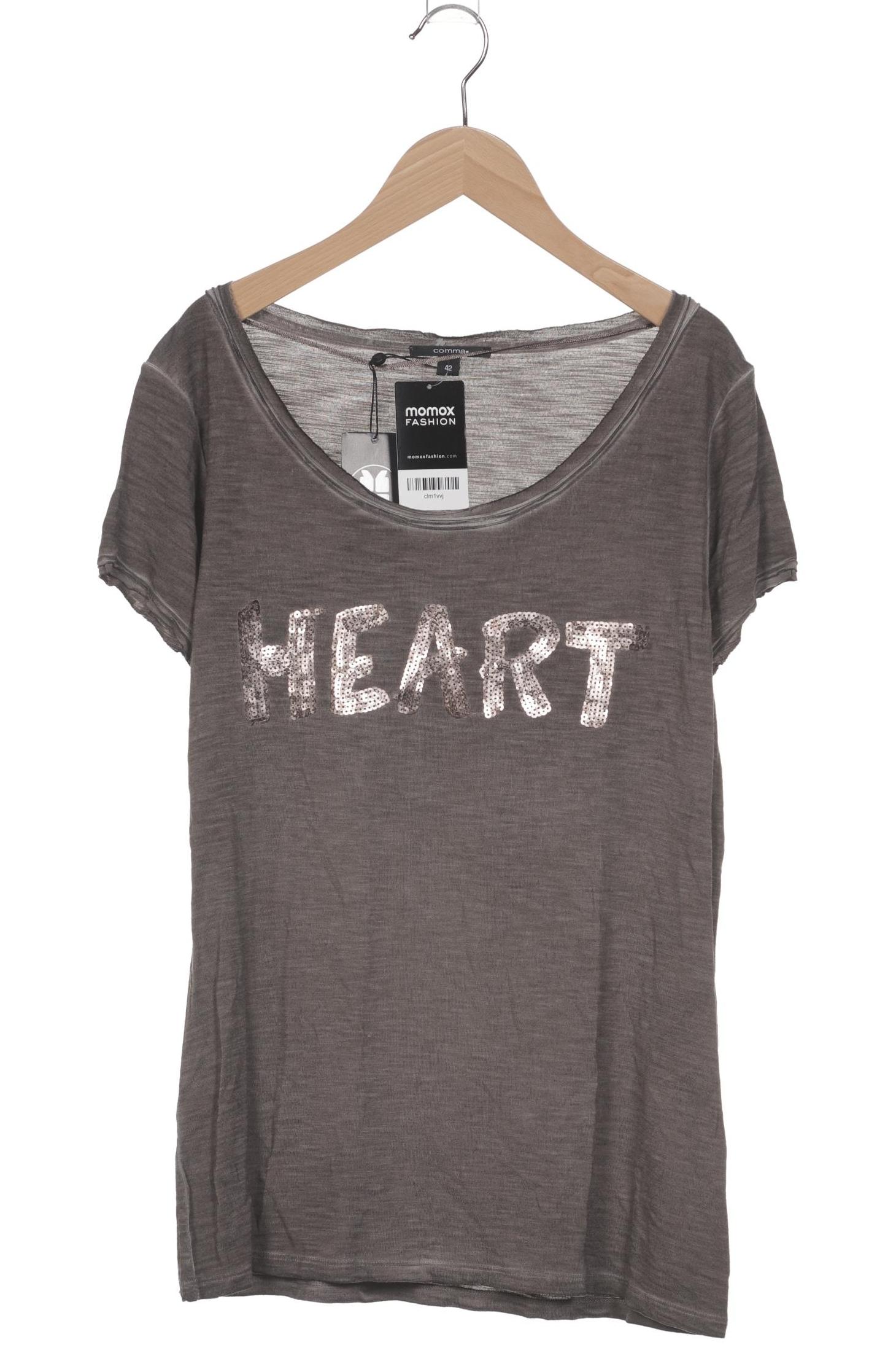 

Comma Damen T-Shirt, braun, Gr. 42