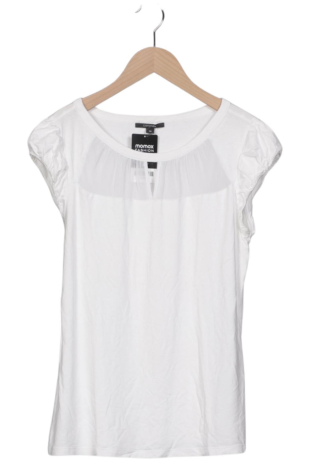 

Comma Damen T-Shirt, weiß, Gr. 38