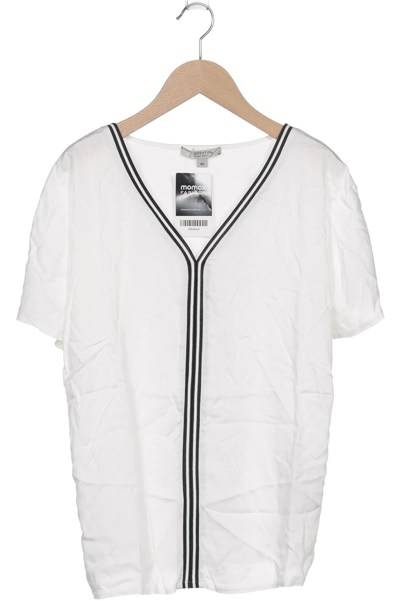 

Comma Damen T-Shirt, weiß, Gr. 40