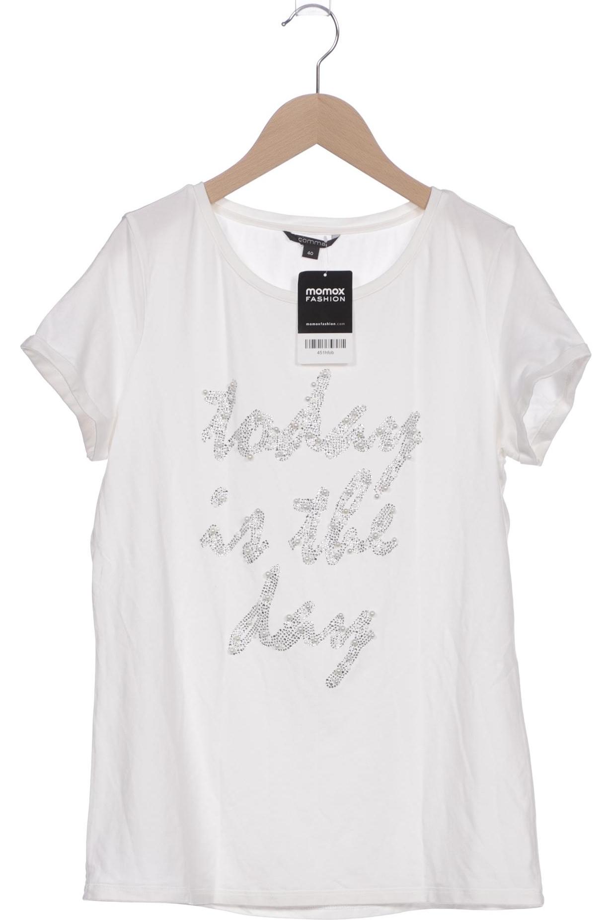 

Comma Damen T-Shirt, weiß, Gr. 40