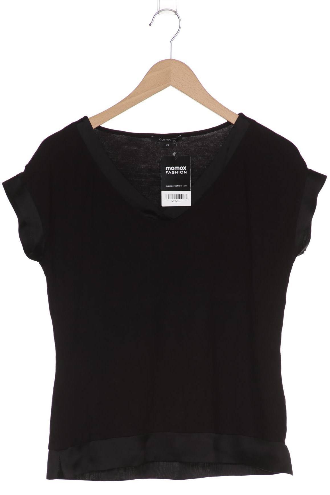 

Comma Damen T-Shirt, schwarz, Gr. 36