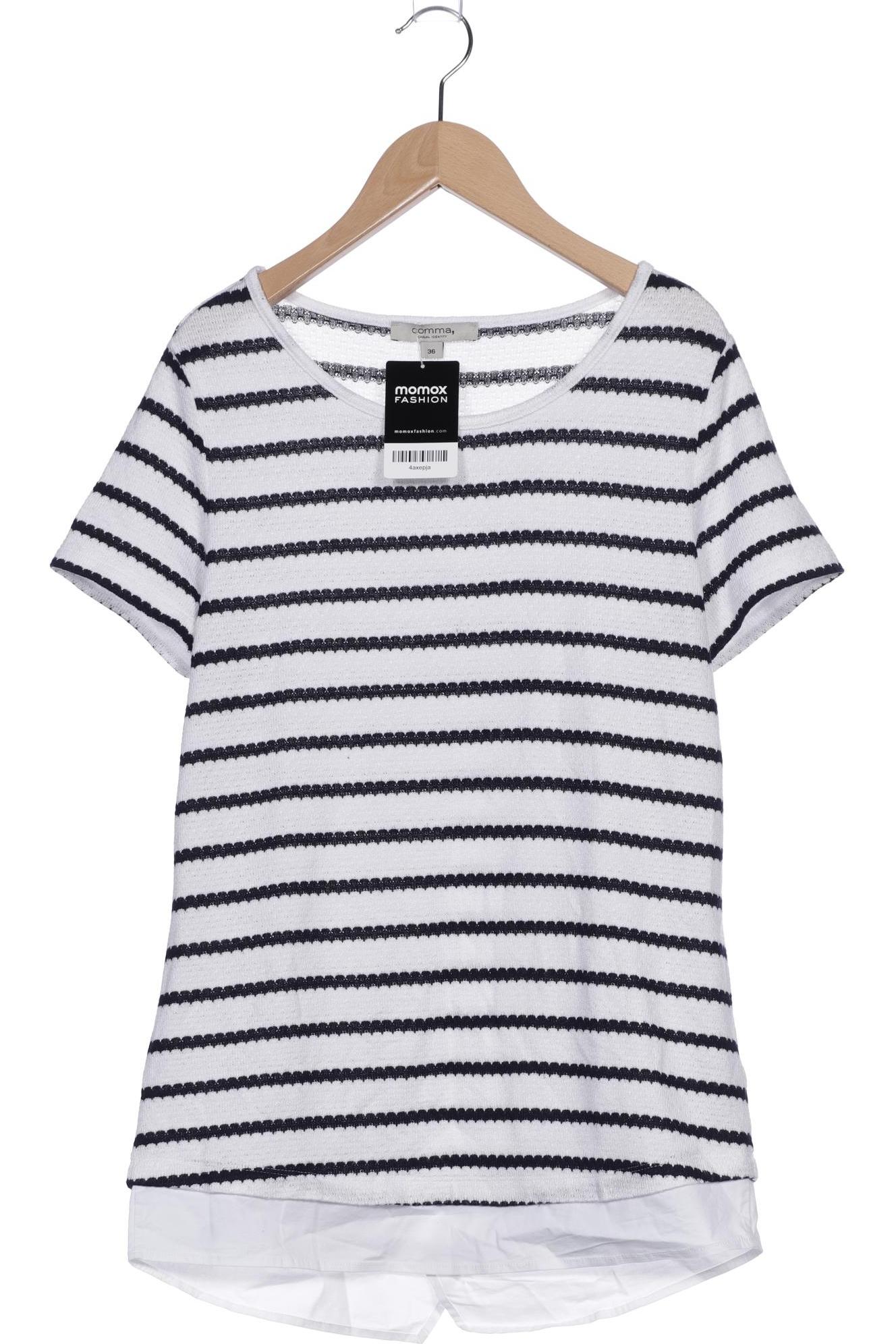 

Comma Damen T-Shirt, weiß, Gr. 36
