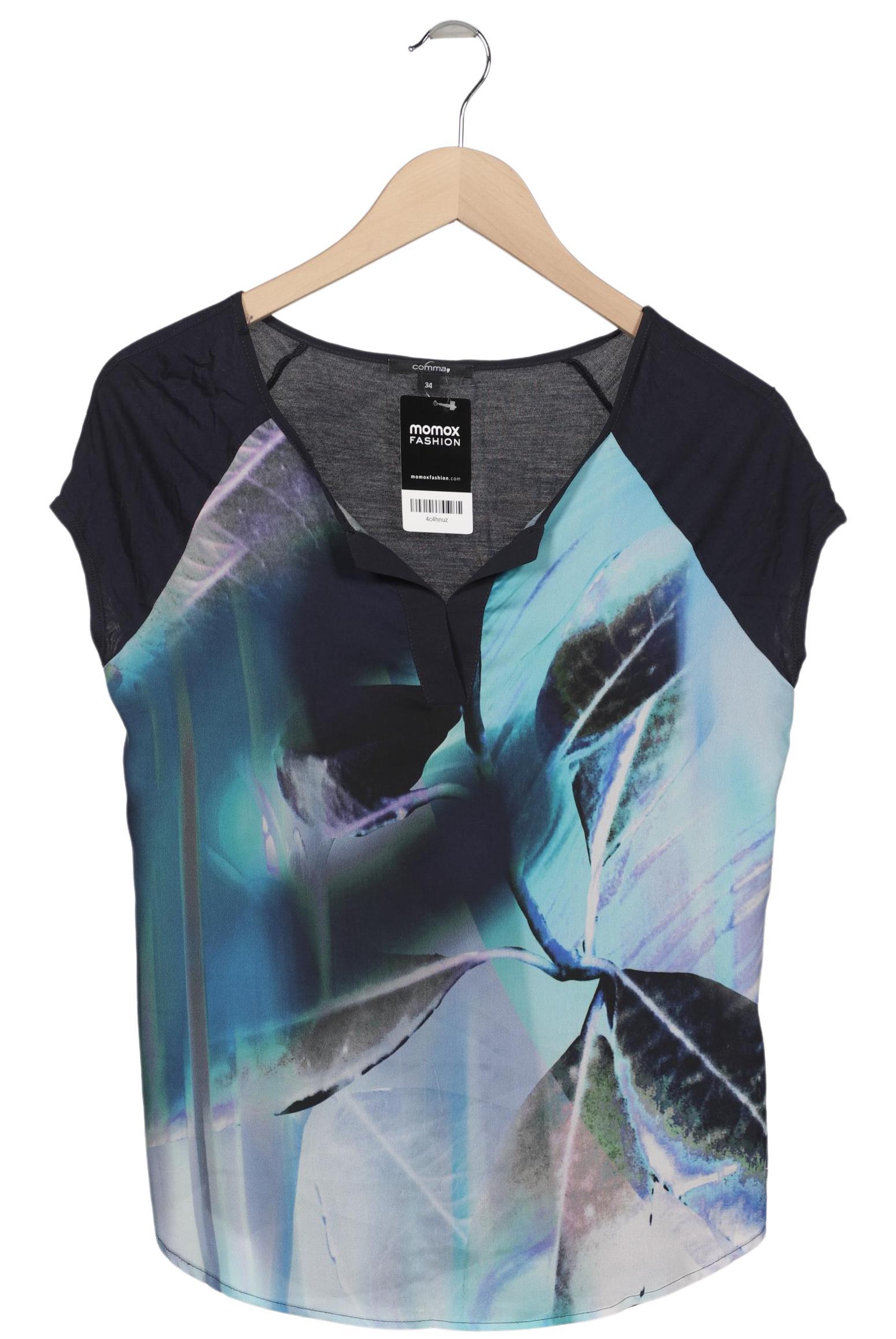 

Comma Damen T-Shirt, marineblau, Gr. 34
