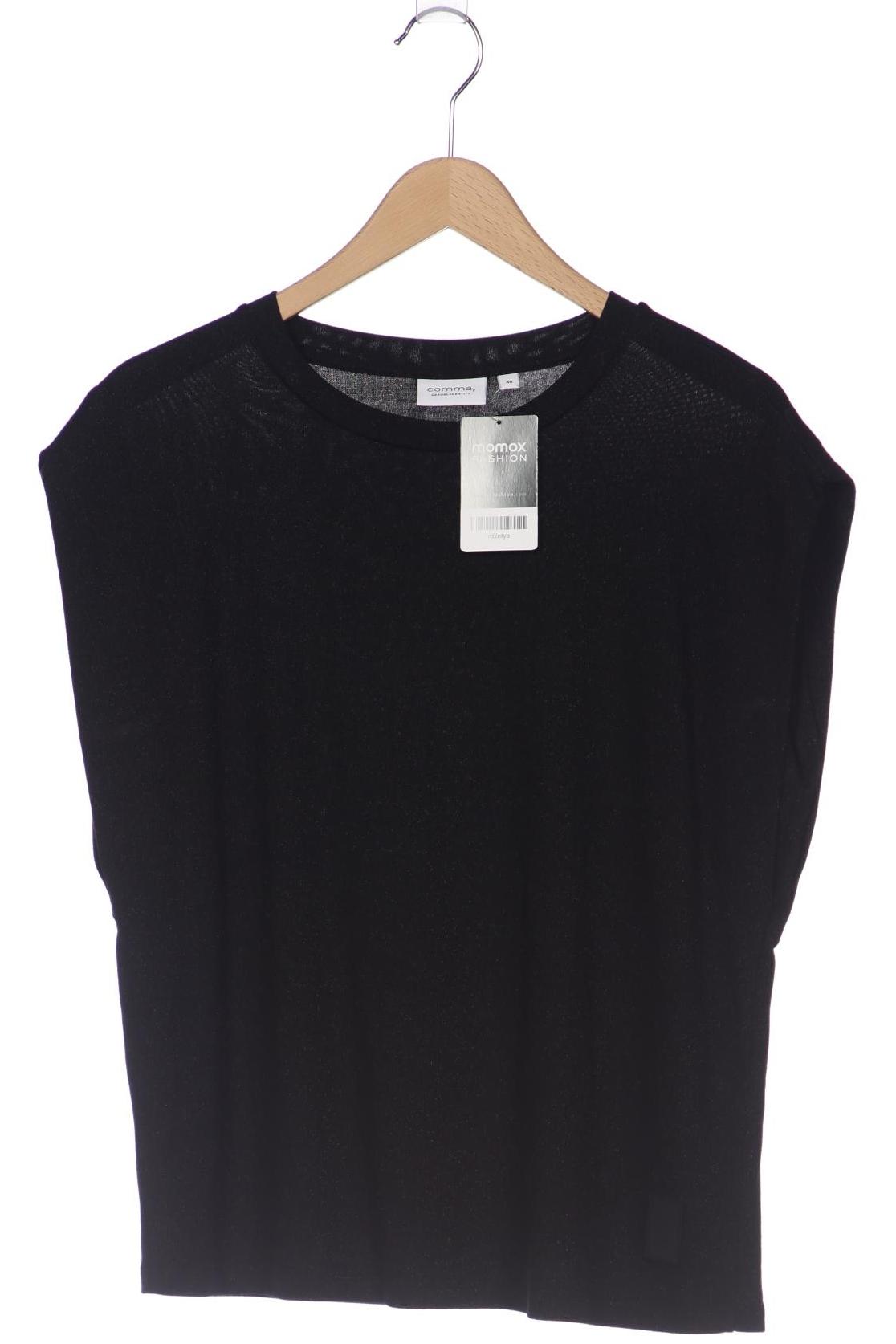 

Comma Damen T-Shirt, schwarz, Gr. 40
