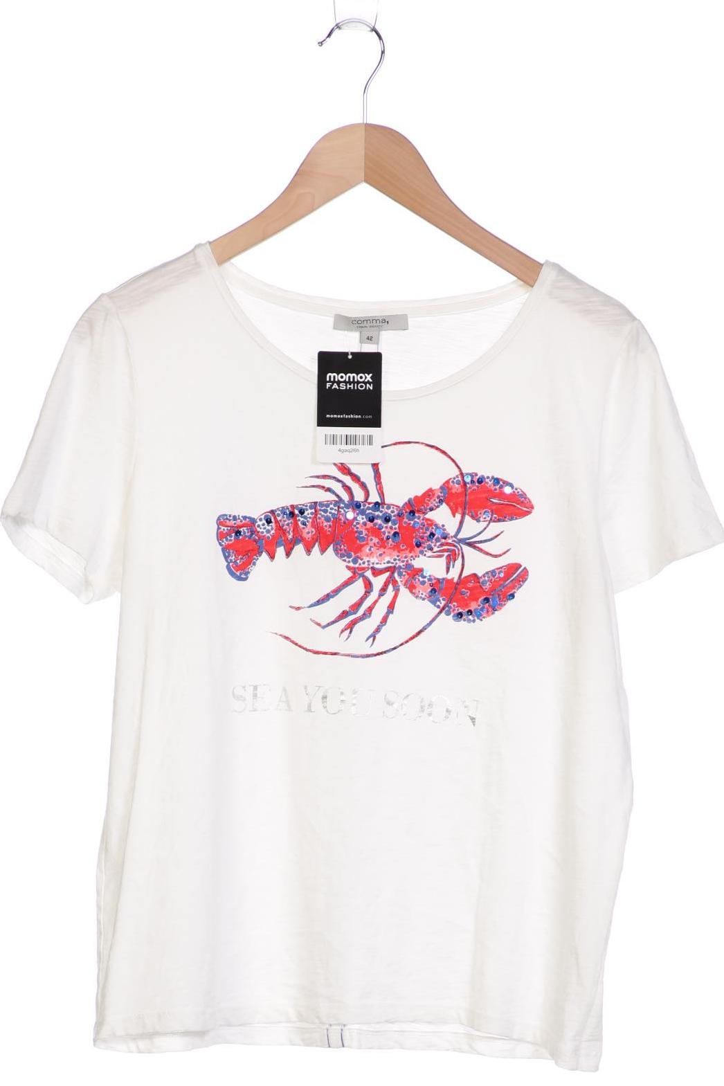

Comma Damen T-Shirt, weiß