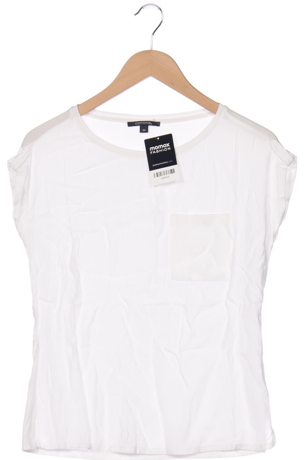 

Comma Damen T-Shirt, weiß, Gr. 34