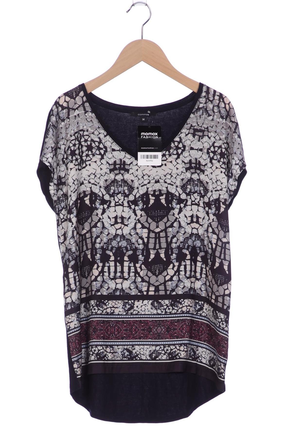 

Comma Damen T-Shirt, marineblau, Gr. 34