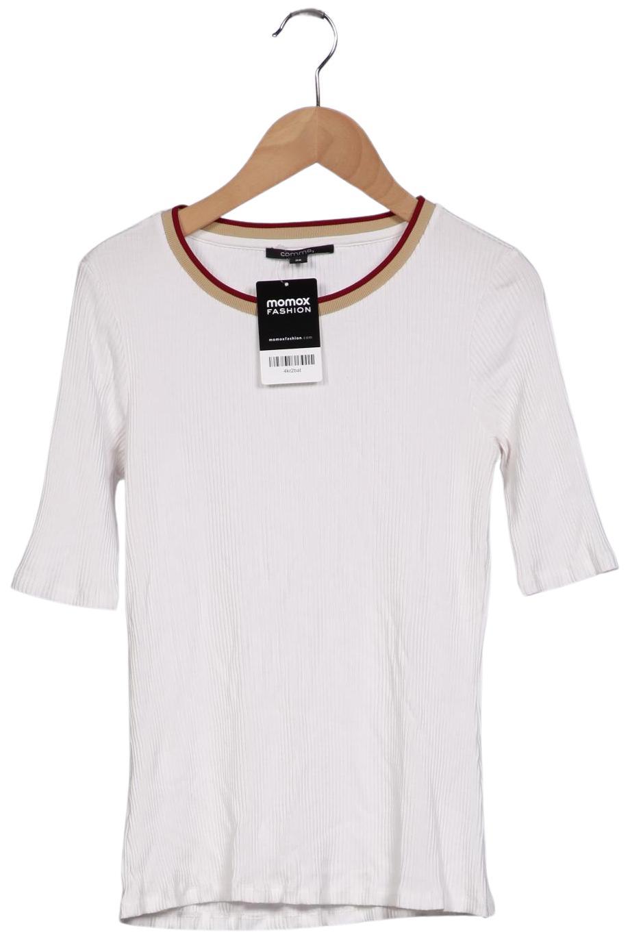 

Comma Damen T-Shirt, weiß, Gr. 36