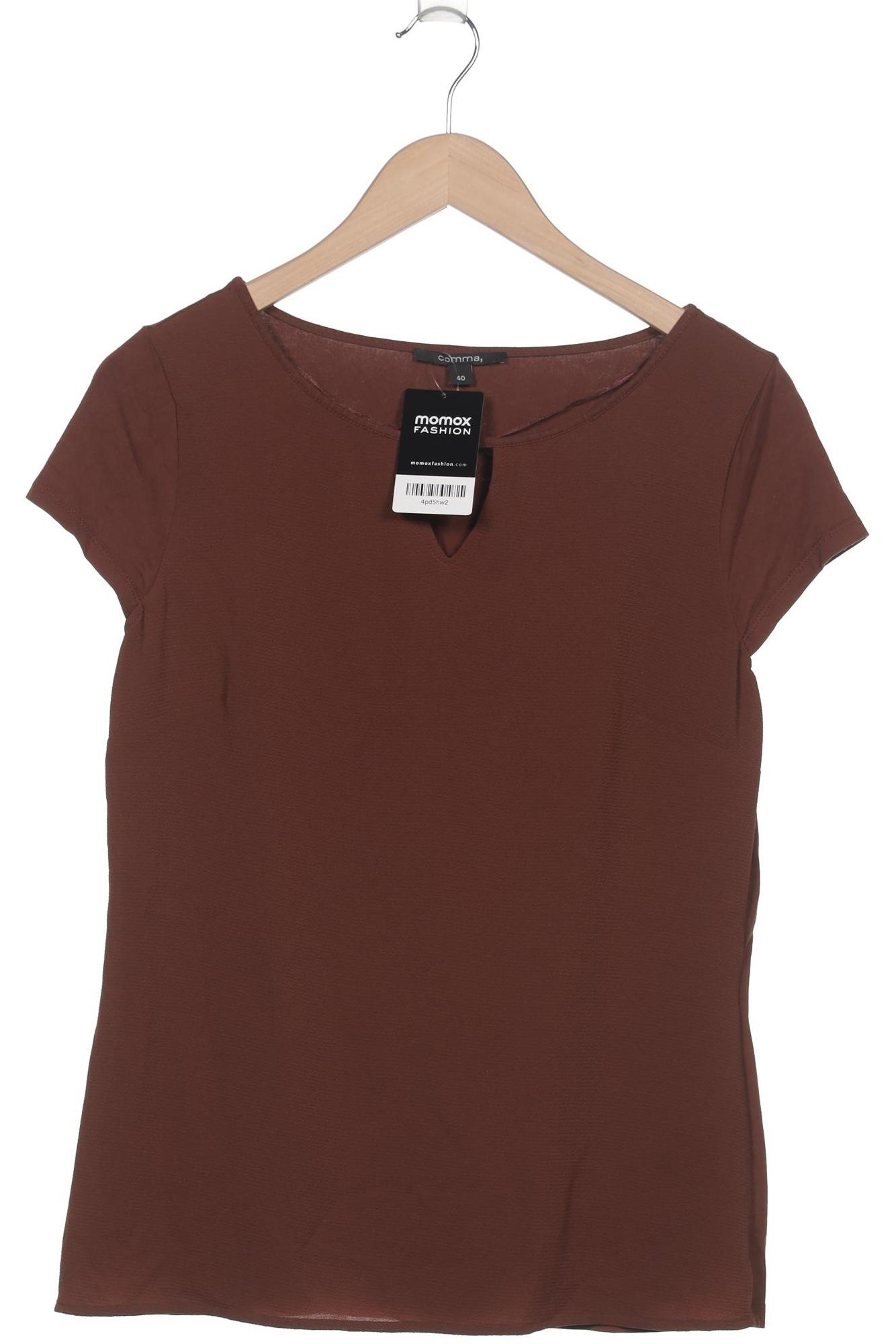 

Comma Damen T-Shirt, braun, Gr. 40