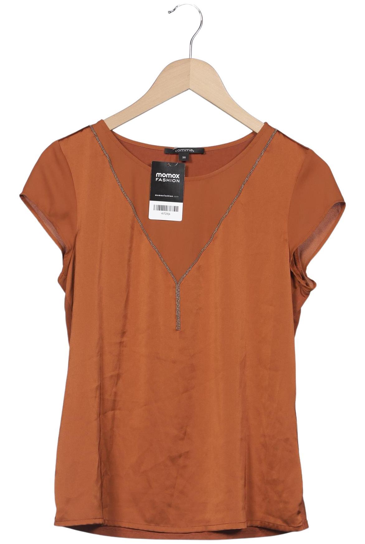 

Comma Damen T-Shirt, orange, Gr. 36