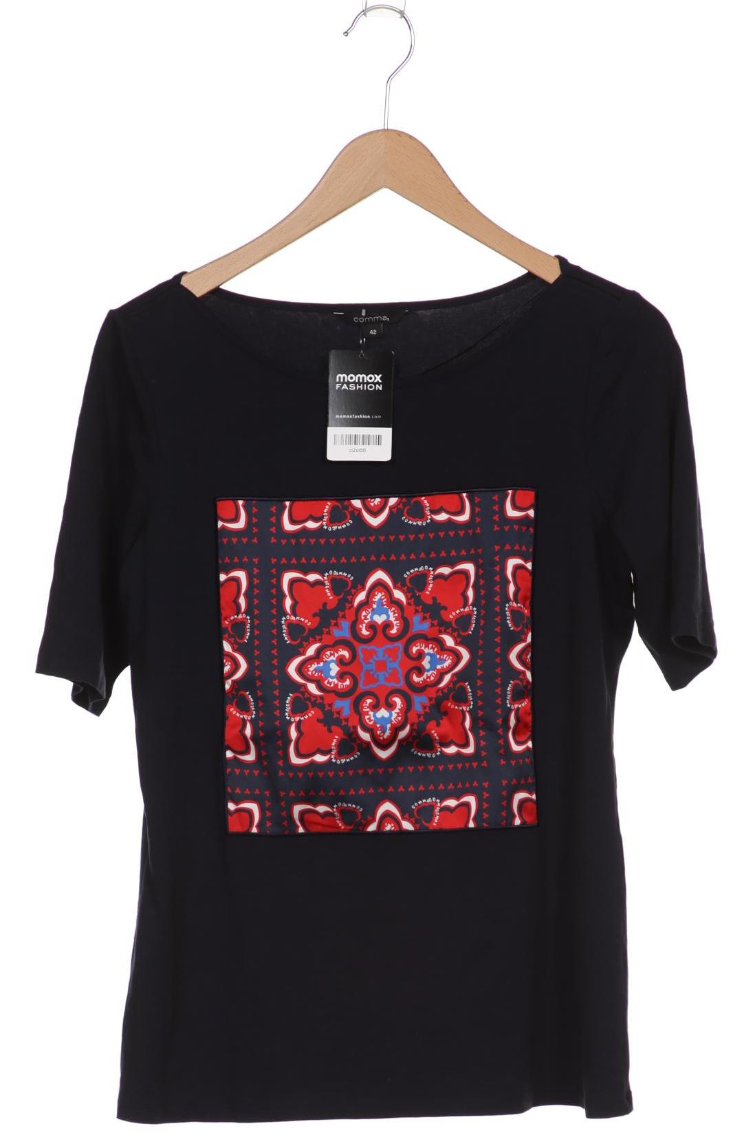 

Comma Damen T-Shirt, marineblau, Gr. 42