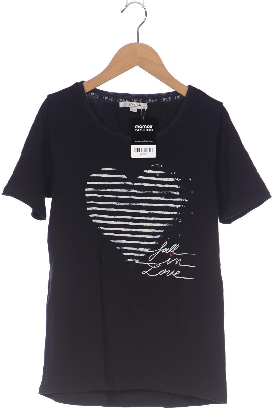

Comma Damen T-Shirt, marineblau, Gr. 36
