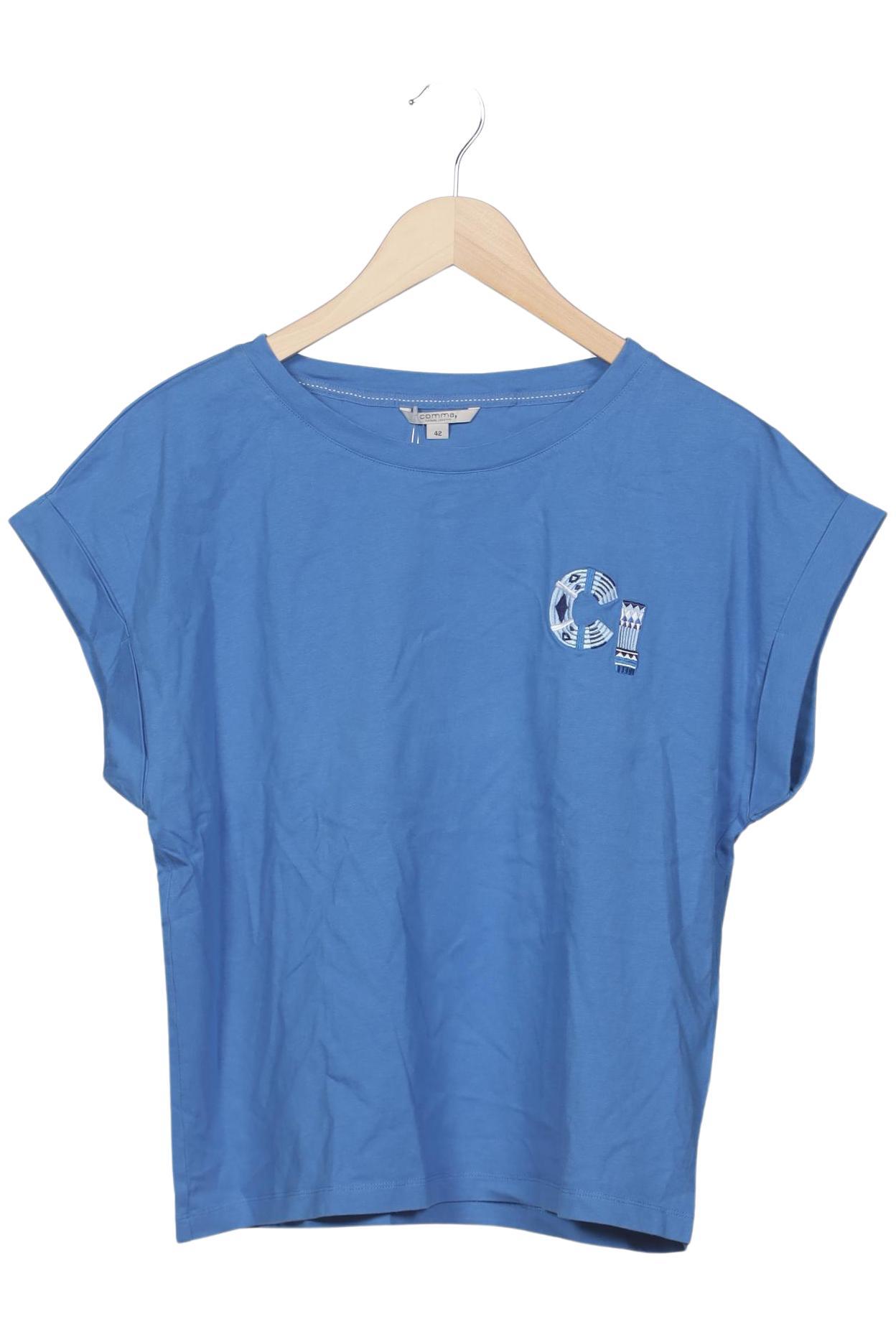 

Comma Damen T-Shirt, blau, Gr. 42