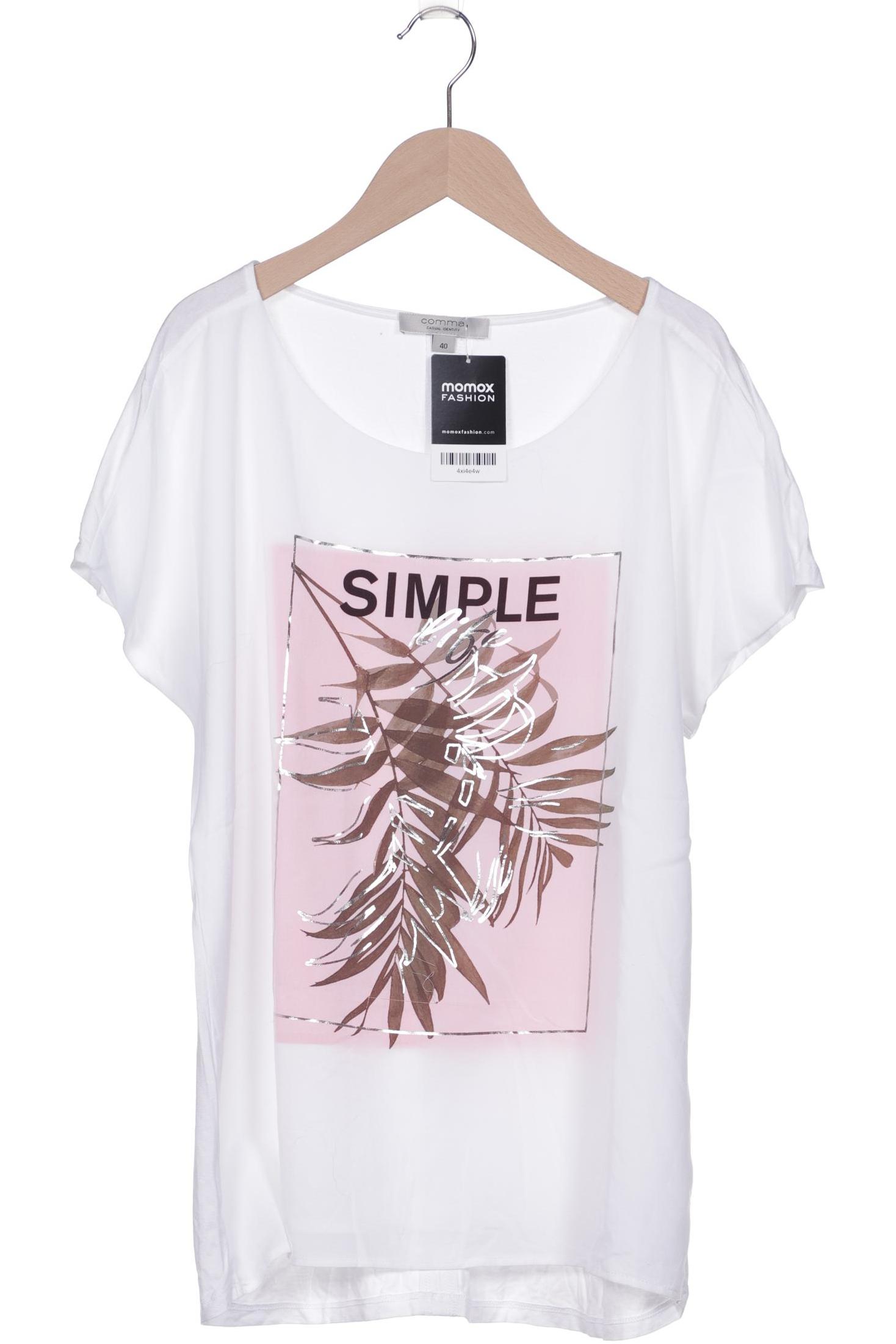 

Comma Damen T-Shirt, weiß