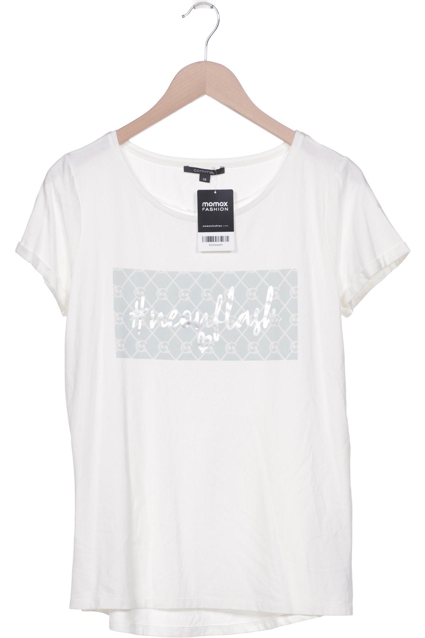 

Comma Damen T-Shirt, cremeweiß