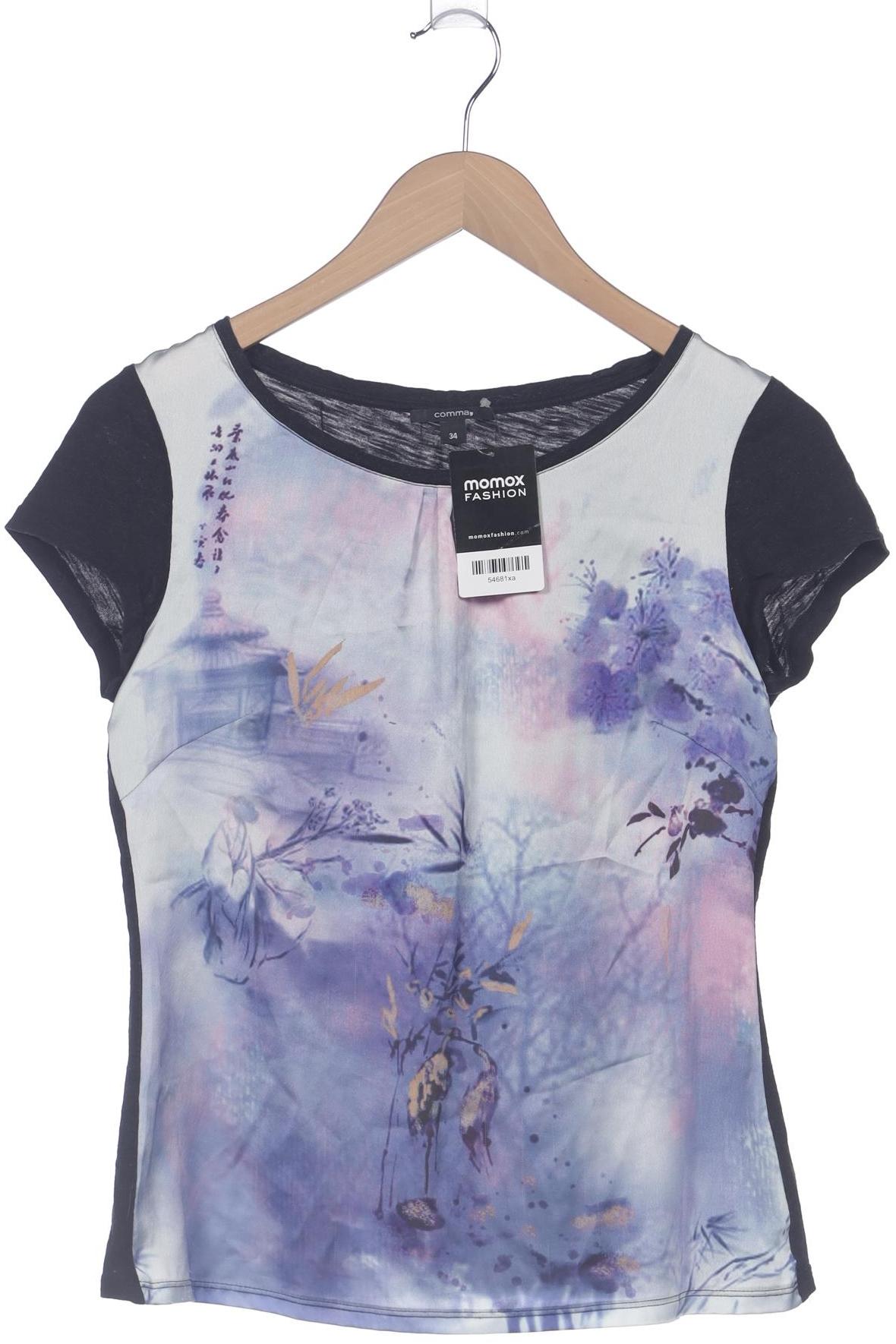 

Comma Damen T-Shirt, marineblau, Gr. 34