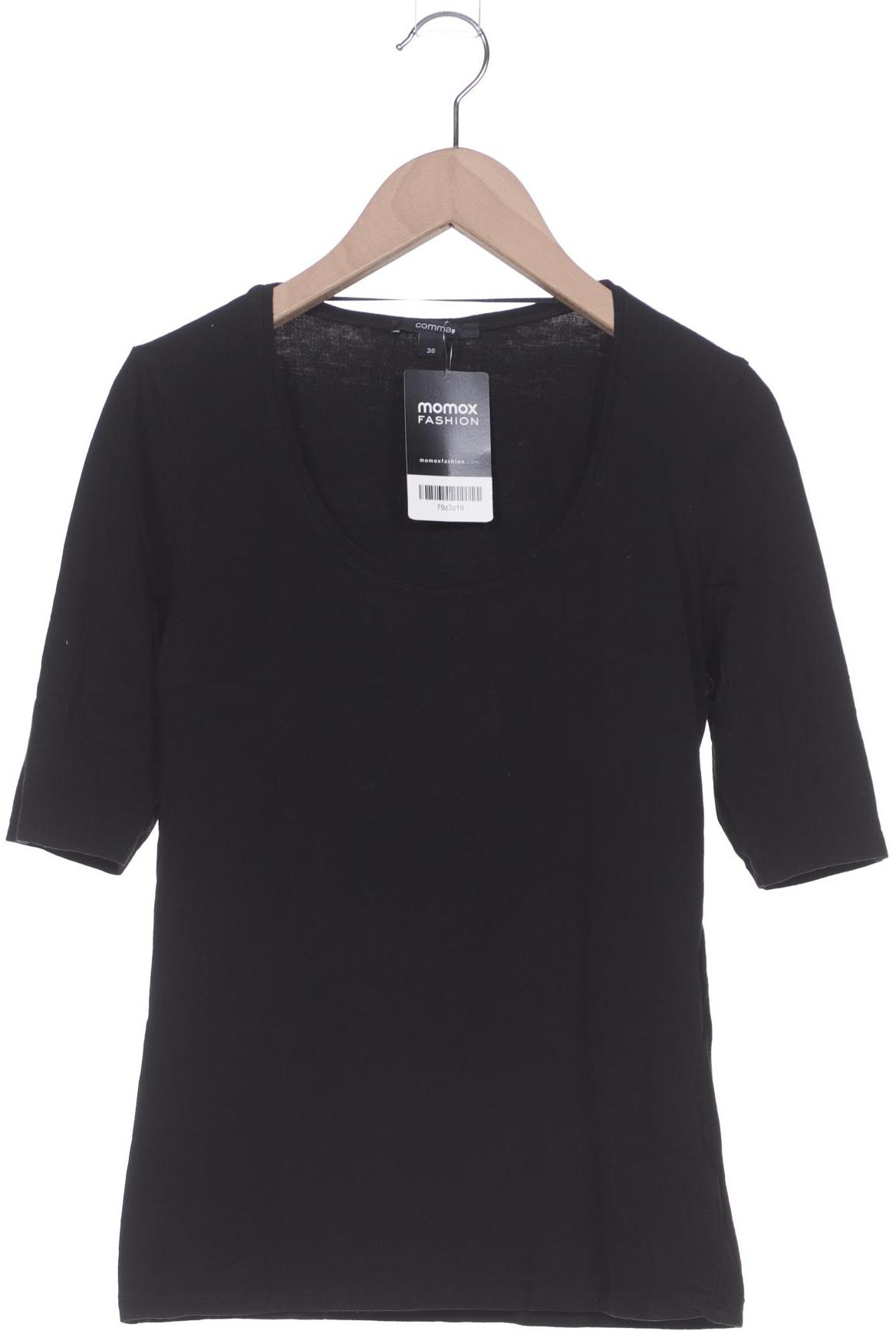 

Comma Damen T-Shirt, schwarz, Gr. 36