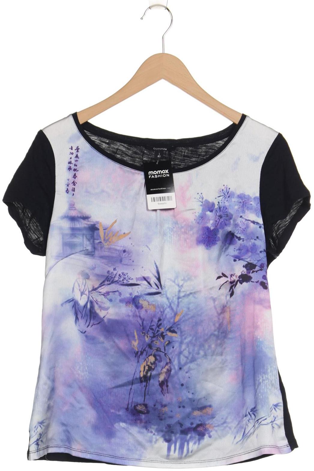

Comma Damen T-Shirt, marineblau, Gr. 40