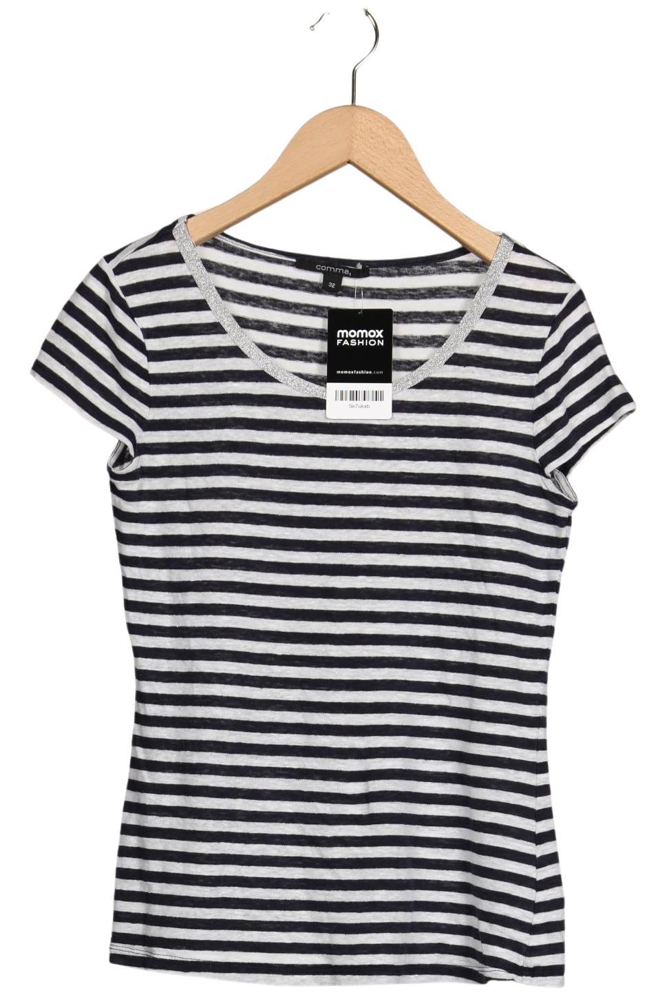 

Comma Damen T-Shirt, marineblau, Gr. 32