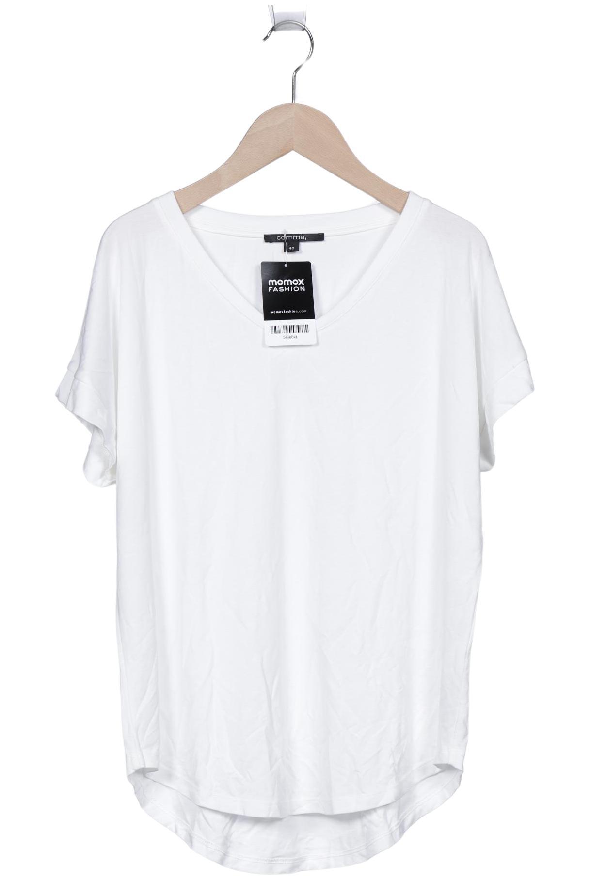 

Comma Damen T-Shirt, weiß, Gr. 40
