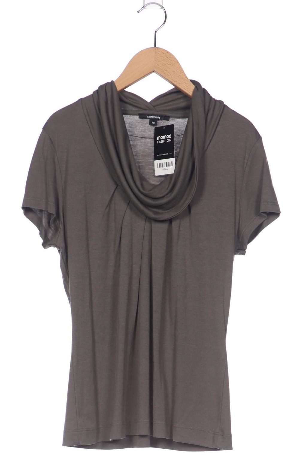

Comma Damen T-Shirt, grau, Gr. 40