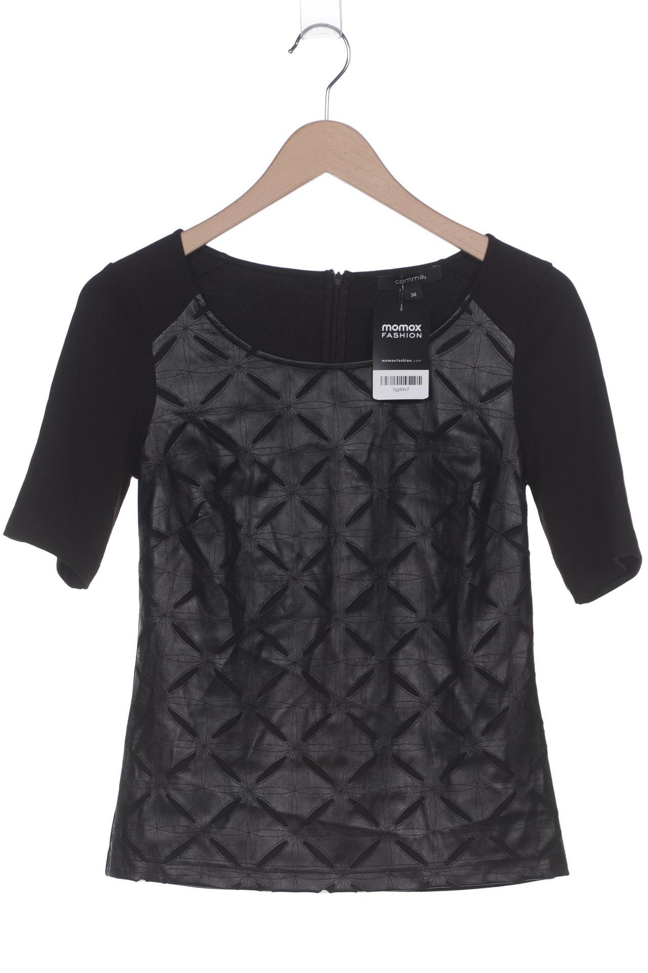 

Comma Damen T-Shirt, schwarz, Gr. 34