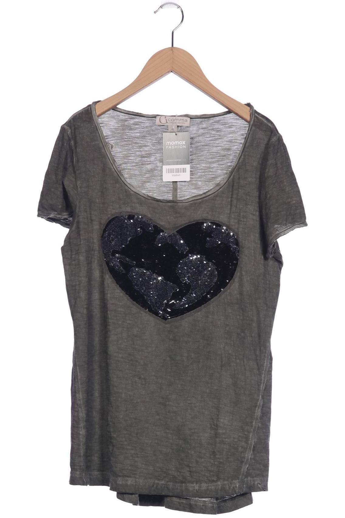 

Comma Damen T-Shirt, grün, Gr. 40