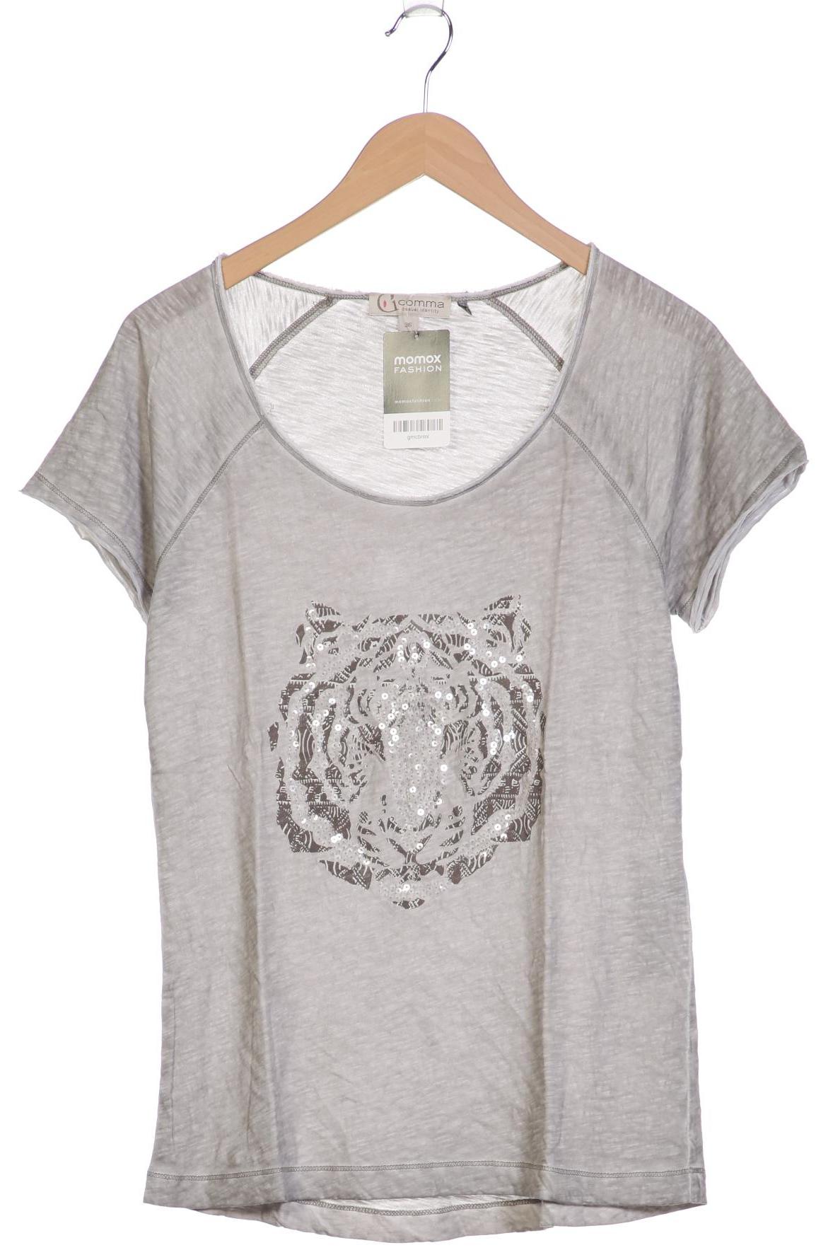 

Comma Damen T-Shirt, grau, Gr. 36