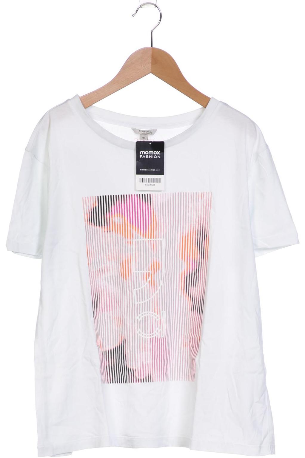 

Comma Damen T-Shirt, weiß, Gr. 42