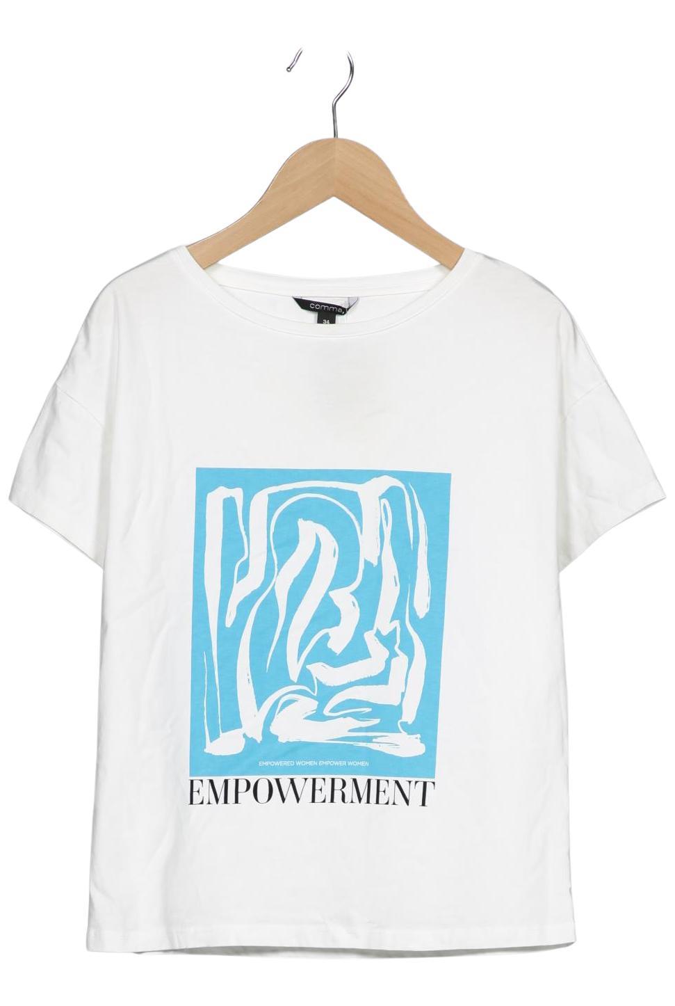 

Comma Damen T-Shirt, weiß, Gr. 34
